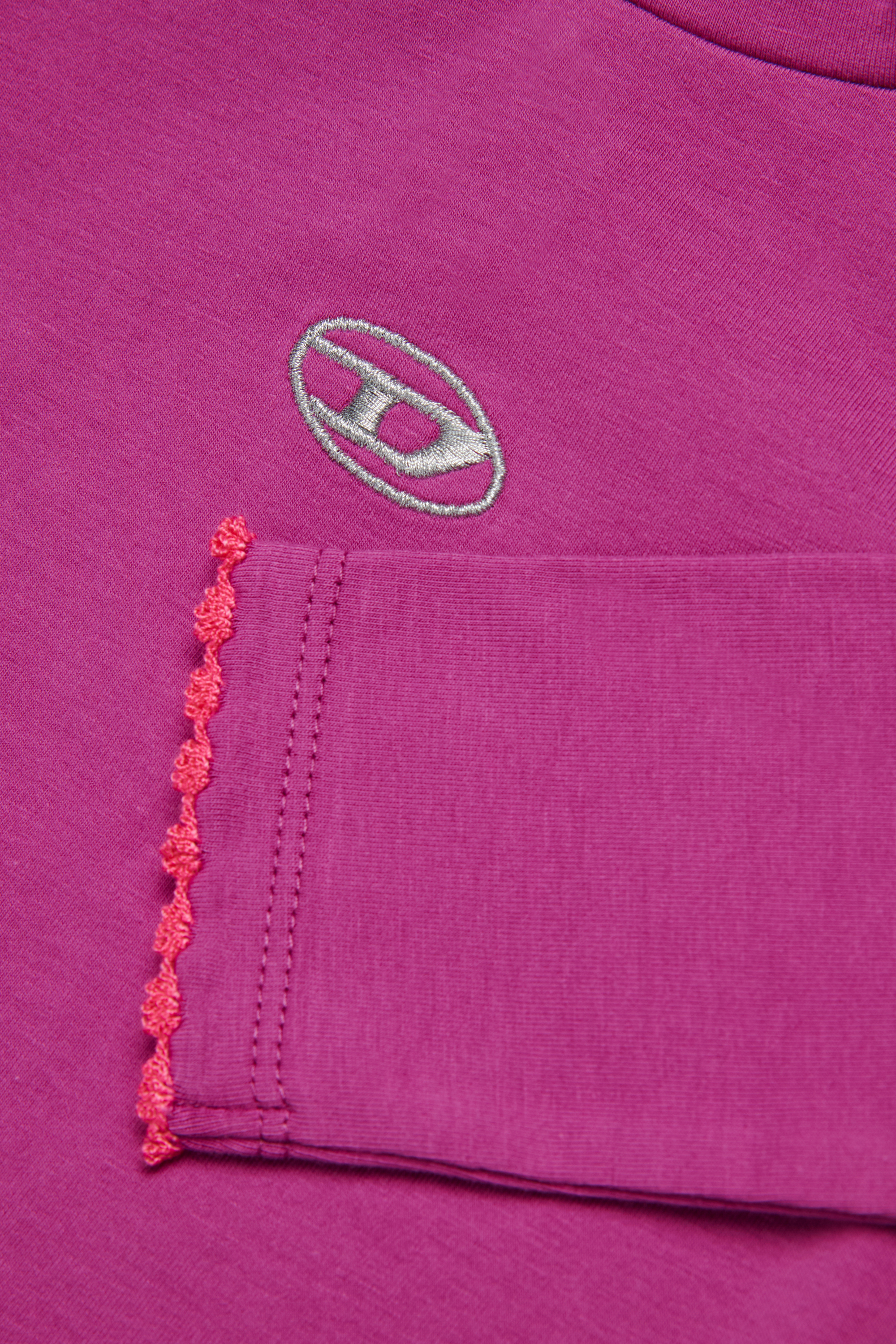 Diesel - TRESPYB, Woman's Cotton T-shirt with embroidered logo in Violet - 4