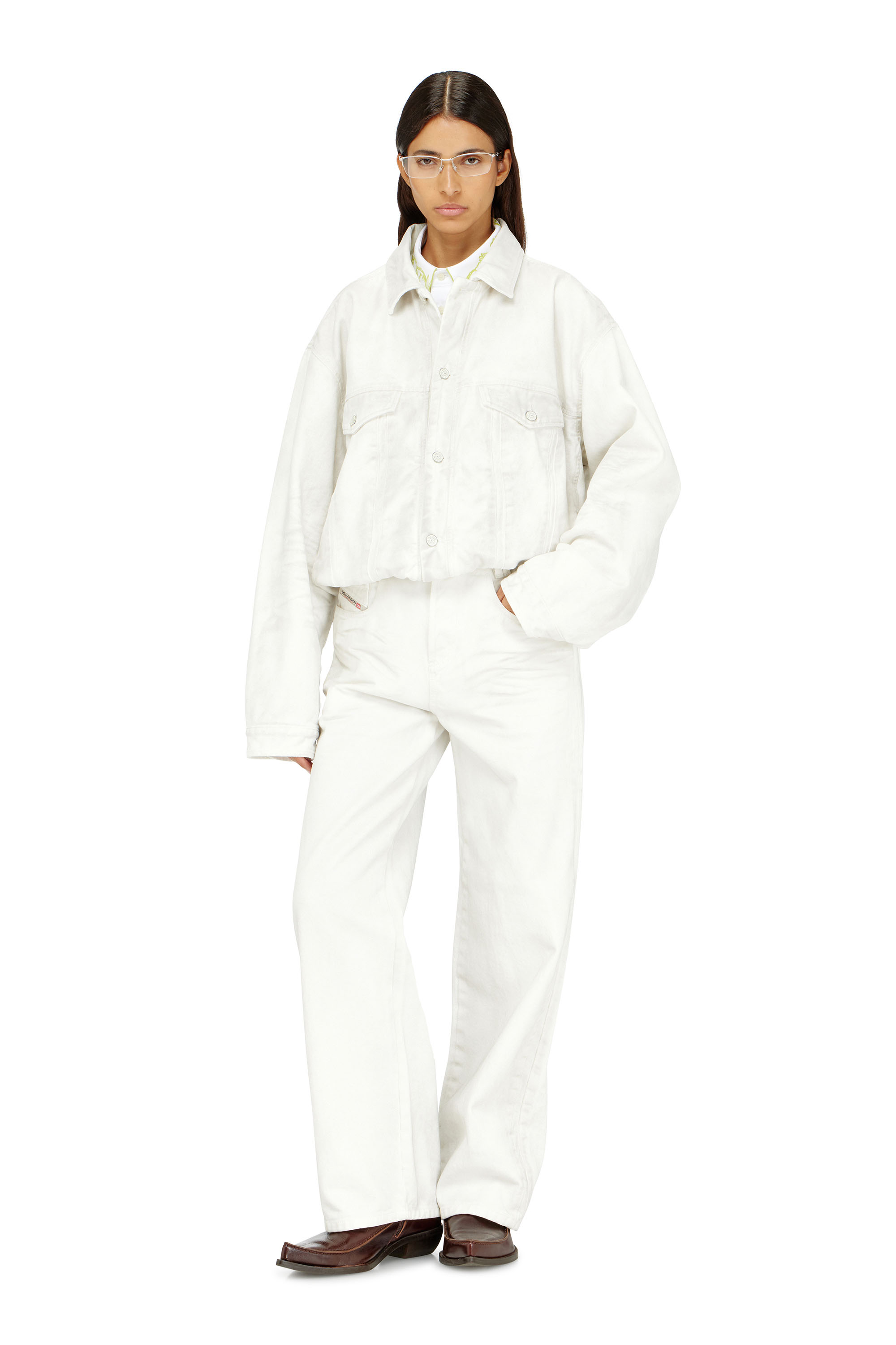 Diesel - Unisex's Relaxed Jeans 1982 D-Hakou 007GG, White - 1