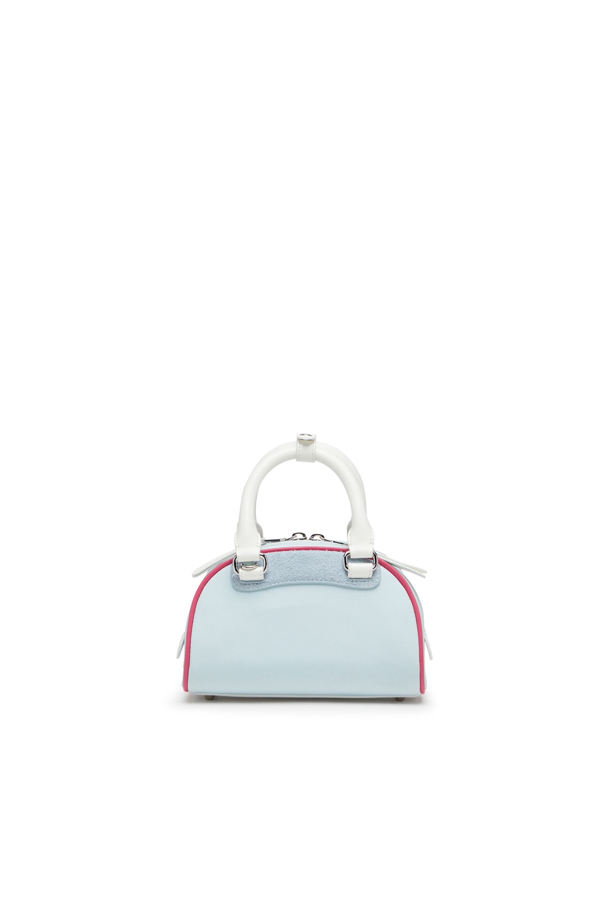 Diesel - 1DR DOME CROSSBODY, Woman's 1DR Dome-Colour-block mini bowling bag in Light Blue - 2