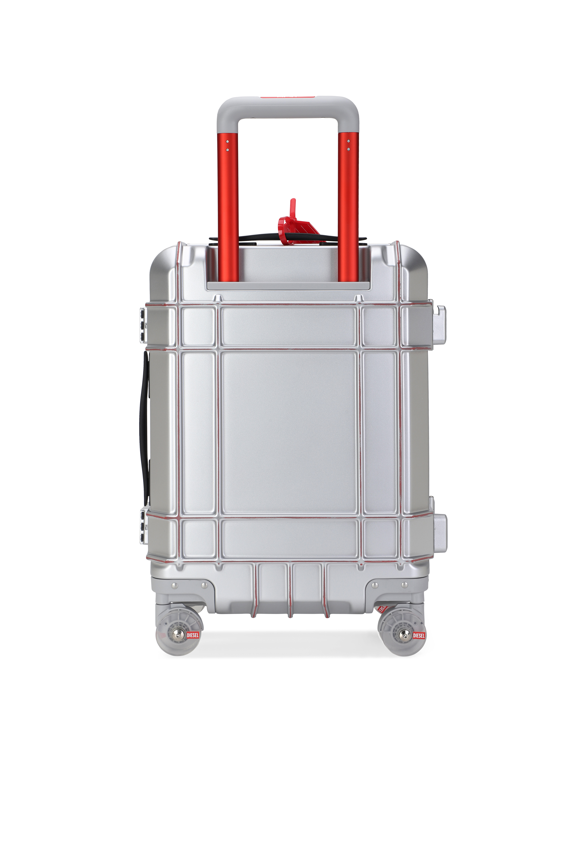 Diesel - DIESEL PC STRONG IMAGE TROLLEY- DSL003, Unisex's Rugged carry‑on suitcase 20" in Silver - 2