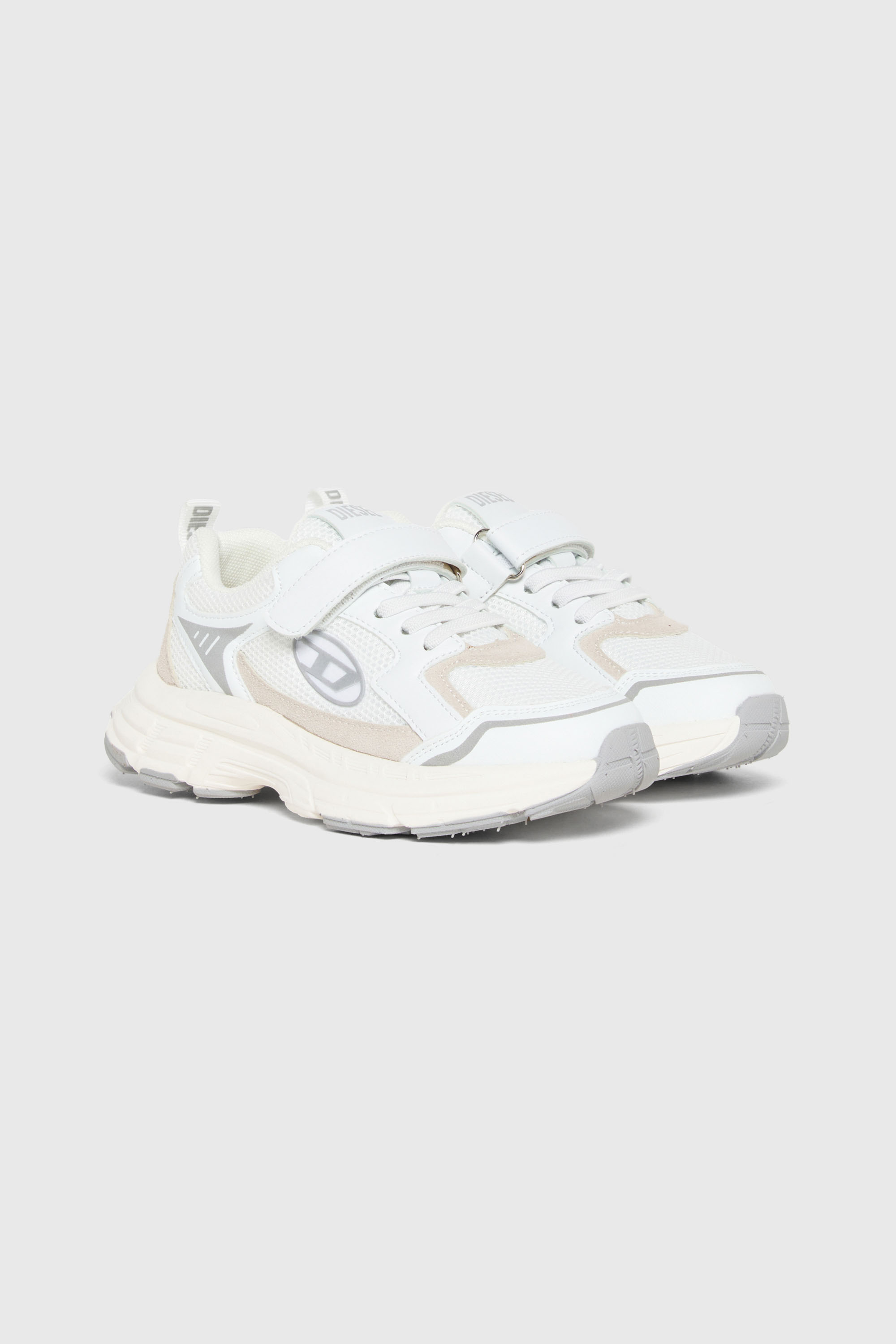Diesel - S-RUNVINRI-VEL, Unisex's S-Runvinr- Sneakers in mesh and fabric in White - 2