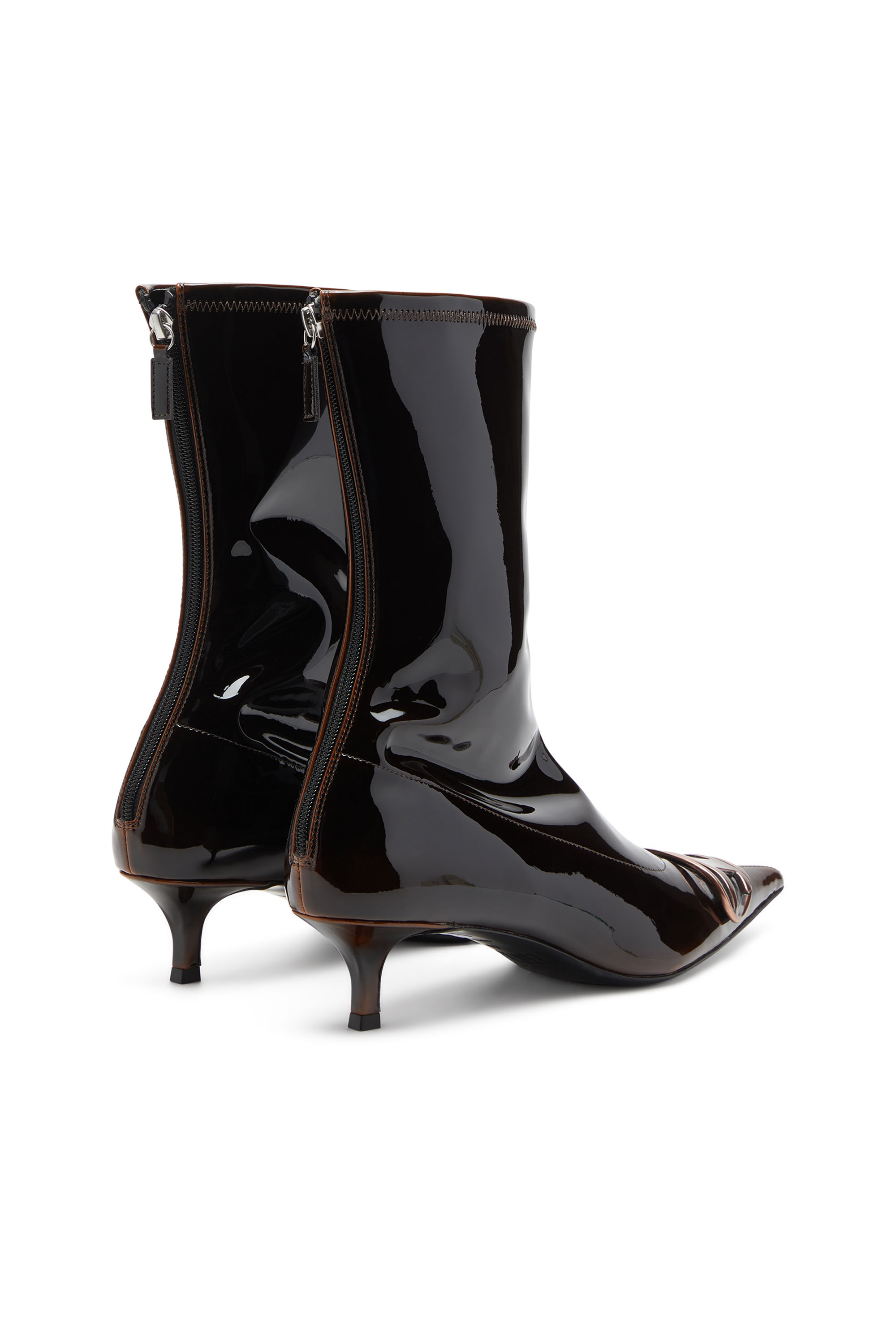 Diesel - D-VENUS KITTIE BT, Woman's D-Venus-Ankle boots in liquid PU in Blue/Brown - 3