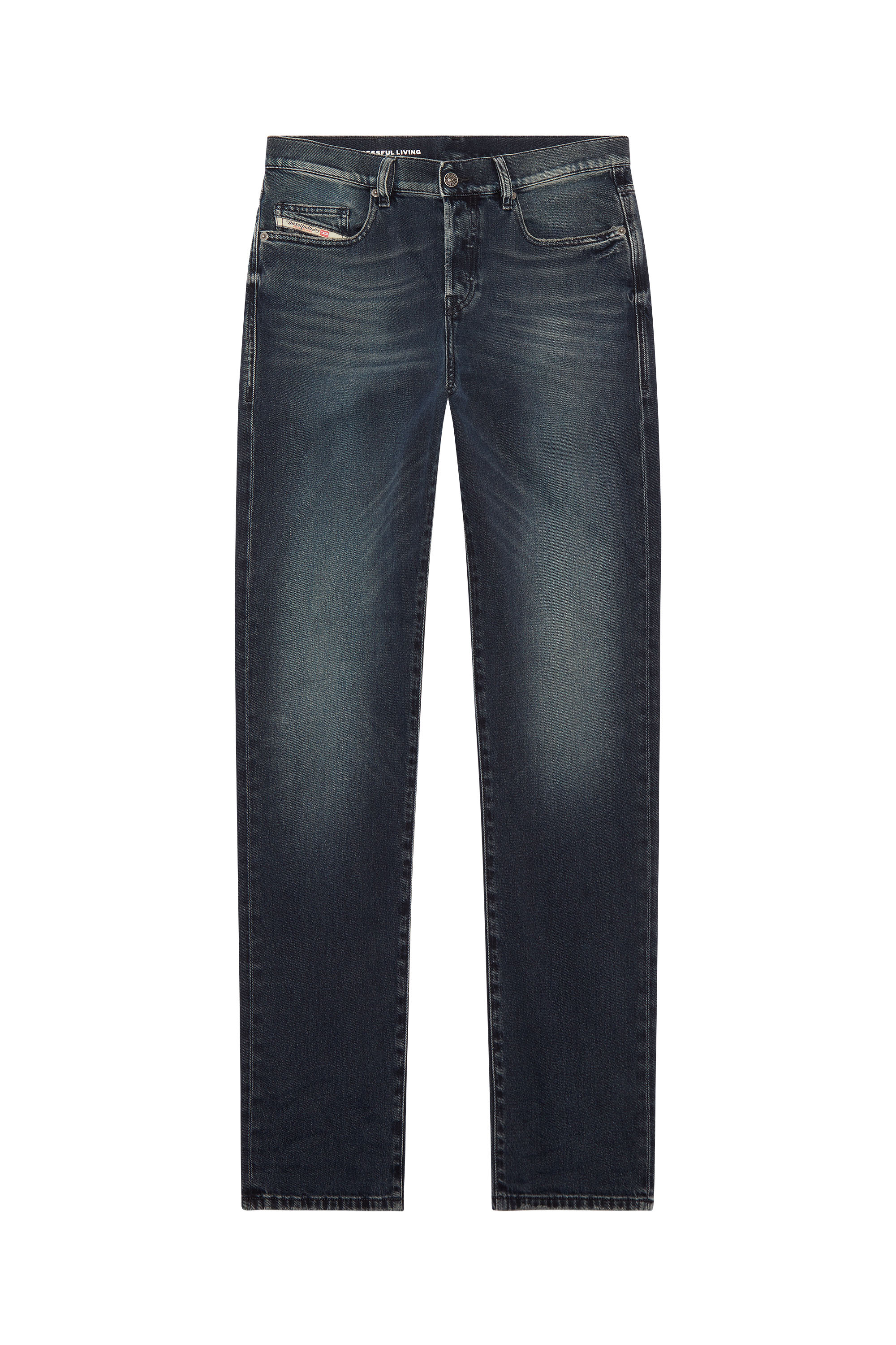 Diesel - 2020 D-Viker 09G40 Straight Jeans, Dark Blue - Image 5
