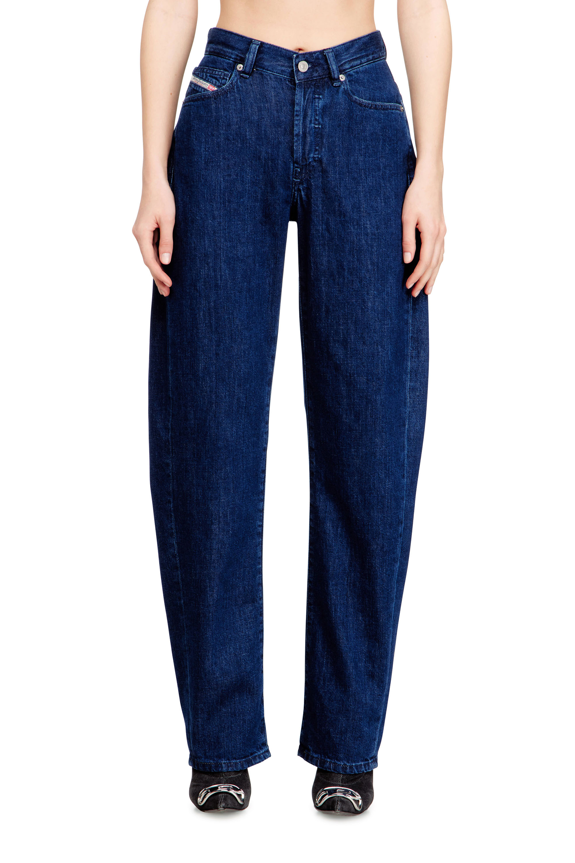 Diesel - Woman's Relaxed Jeans 1974 D-Ellz 0DBDX, Dark Blue - 1