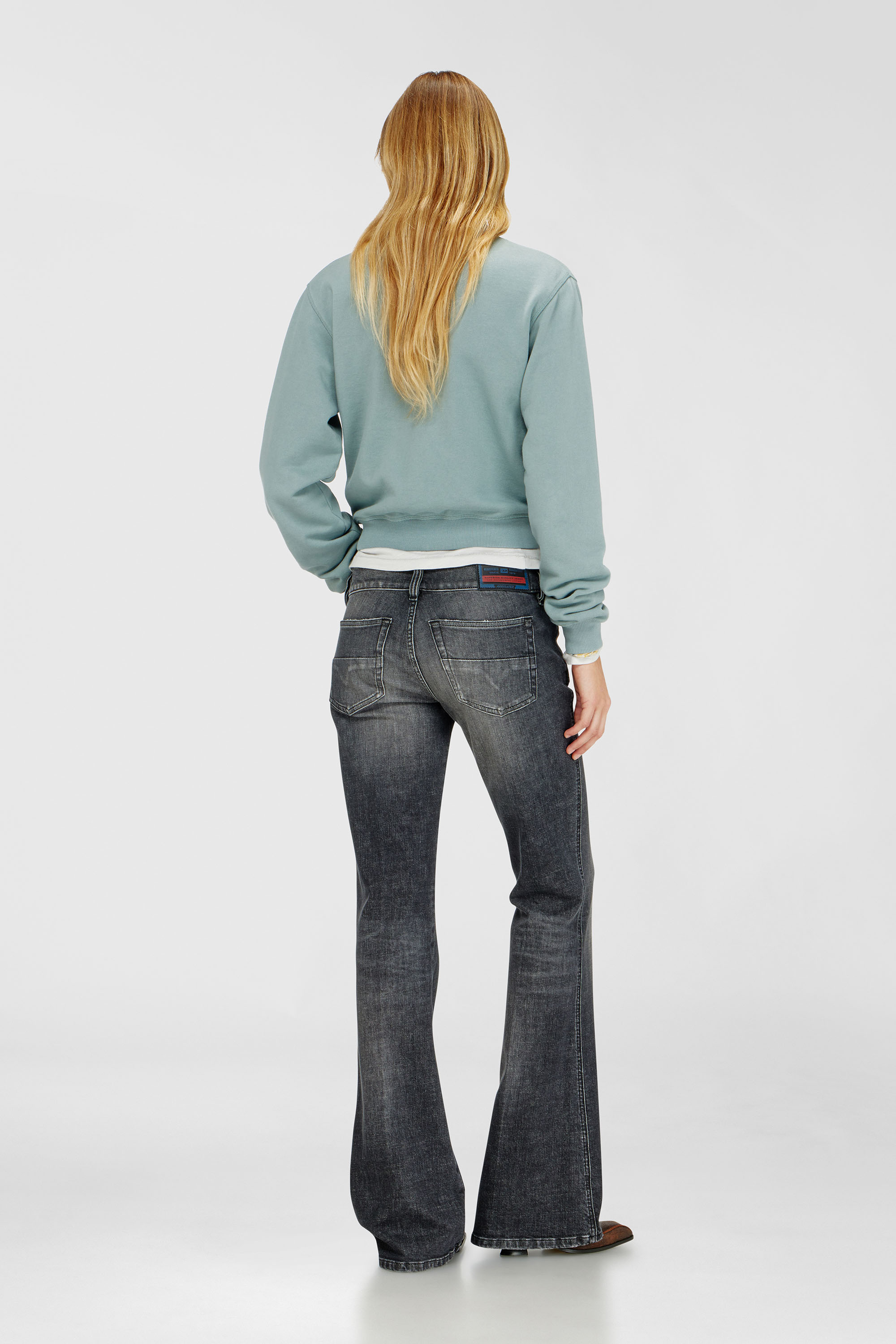 Diesel - Woman's Bootcut Jeans D-Hush 0CIAU, Black/Dark grey - 3