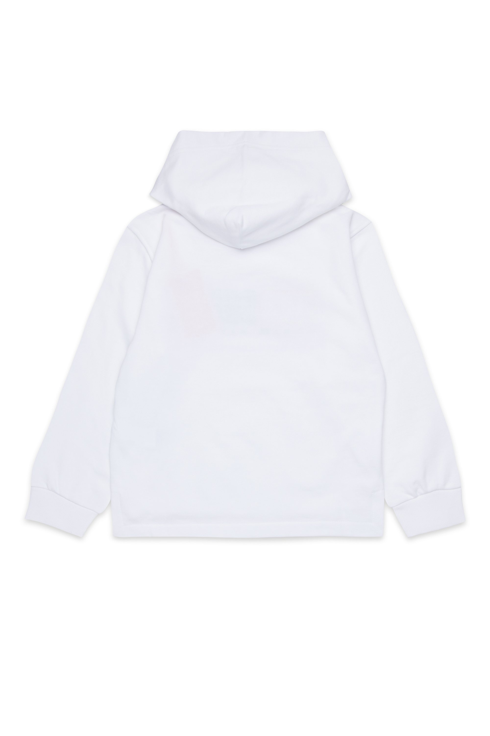 Diesel - SBAXTHOOD OVER, Man's Hoodie with superimposed logos in White - 2