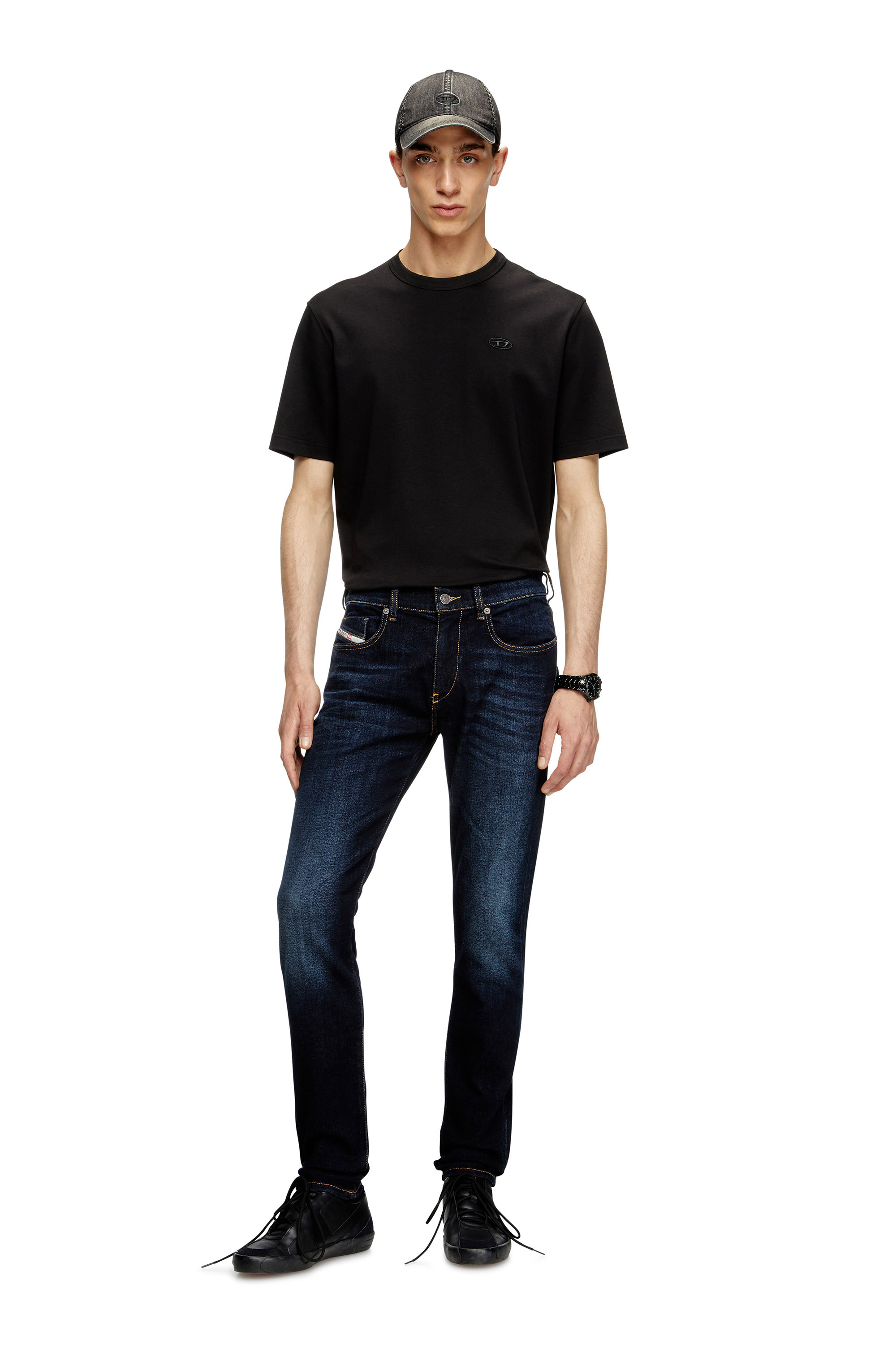 Diesel - Slim Jeans 2019 D-Strukt 009ZS, Dark Blue - Image 4