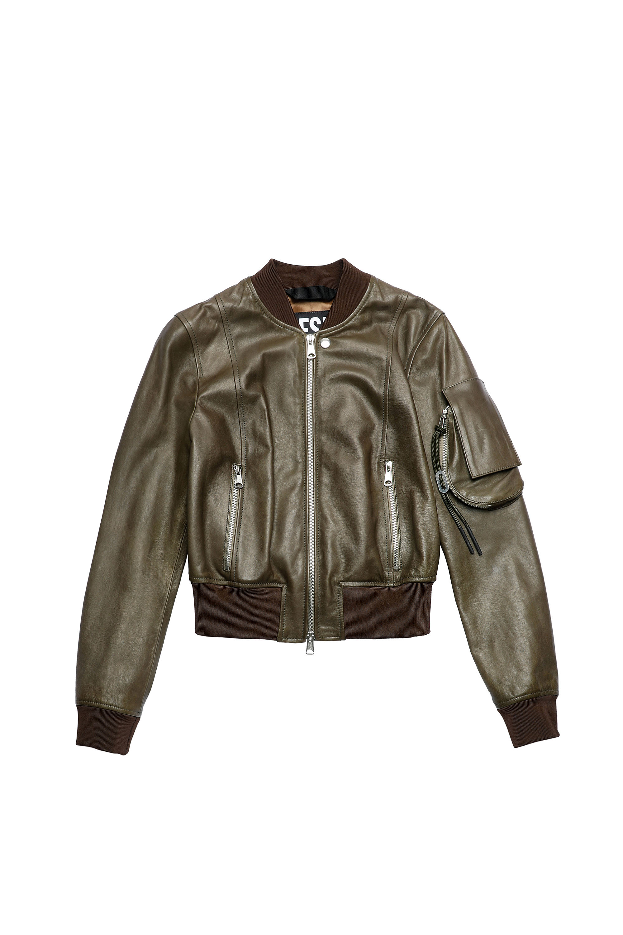 L-ELIA, Olive Green - Leather jackets