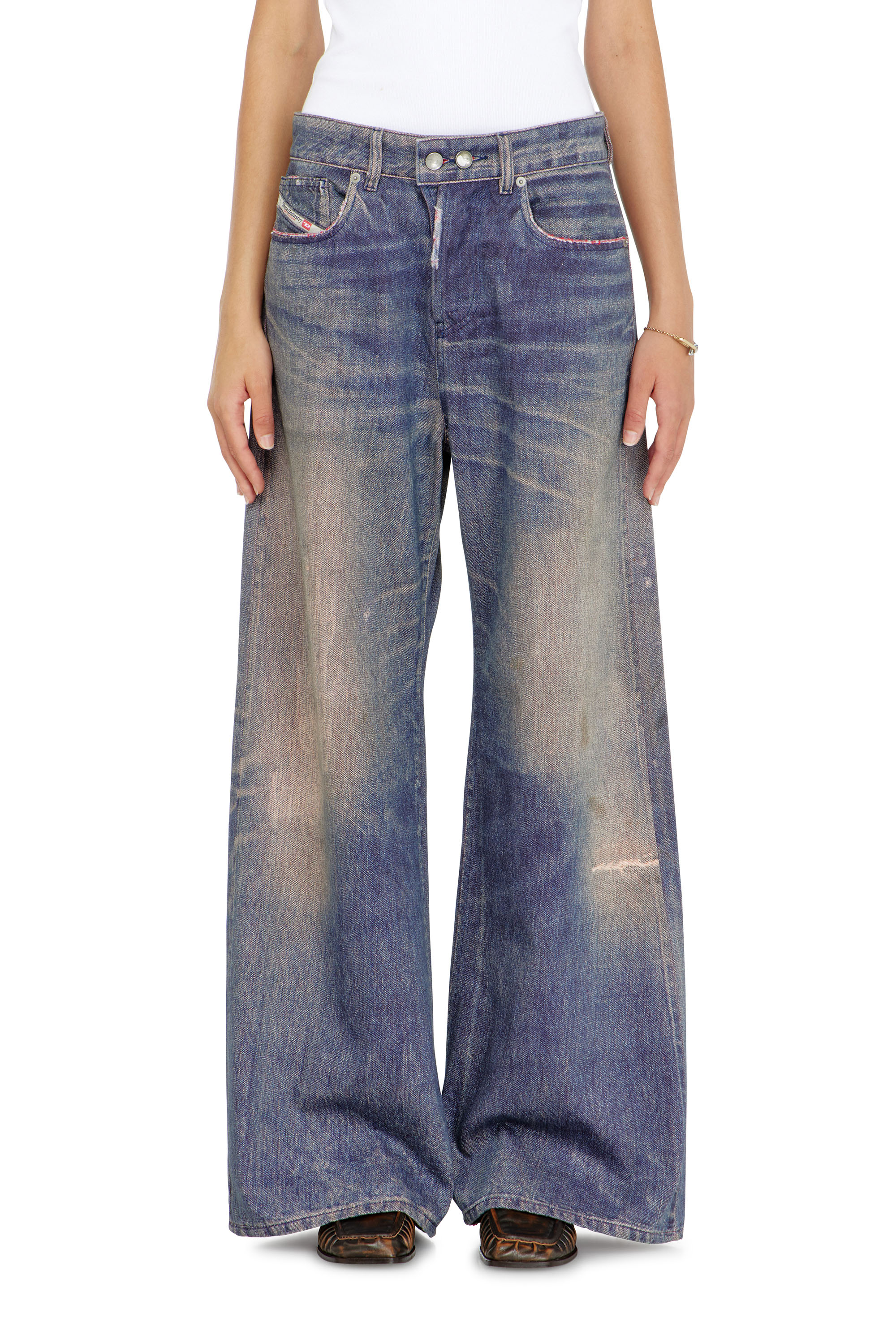 Diesel - Woman's Relaxed Jeans 1996 D-Sire 09P95, Dark Blue - 2