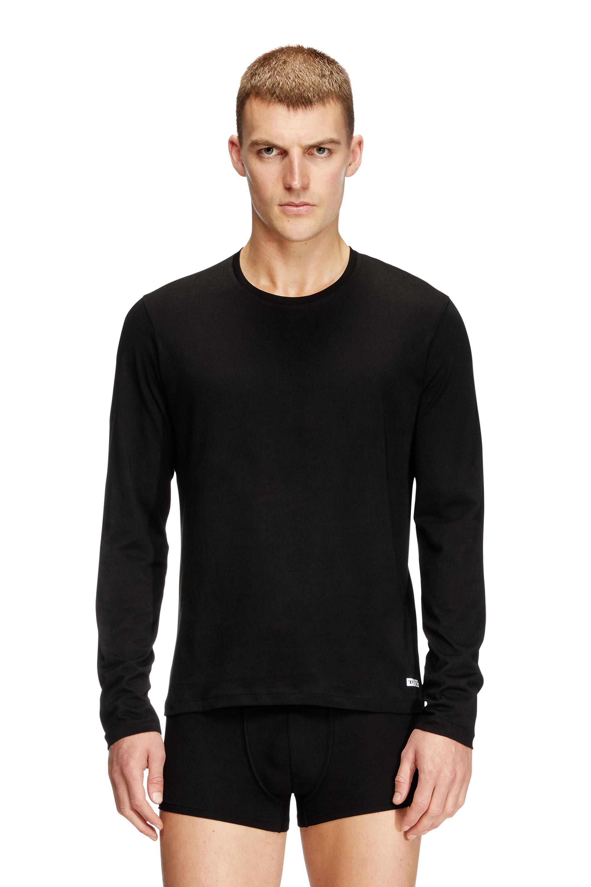 Diesel - KIRK-D-BOX, Man's Long-sleeve cotton T-shirt in Black - 2