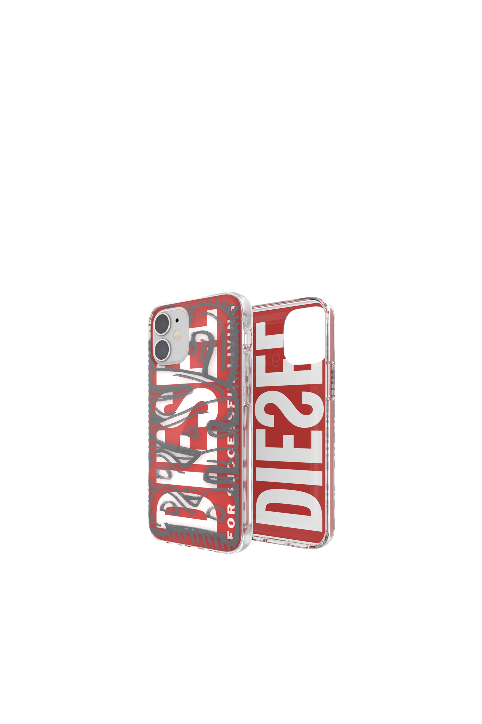 Diesel - 42566 STANDARD CASE, Unisex's Ultra-light TPU Case for iPhone 12 Mini in Red - 1