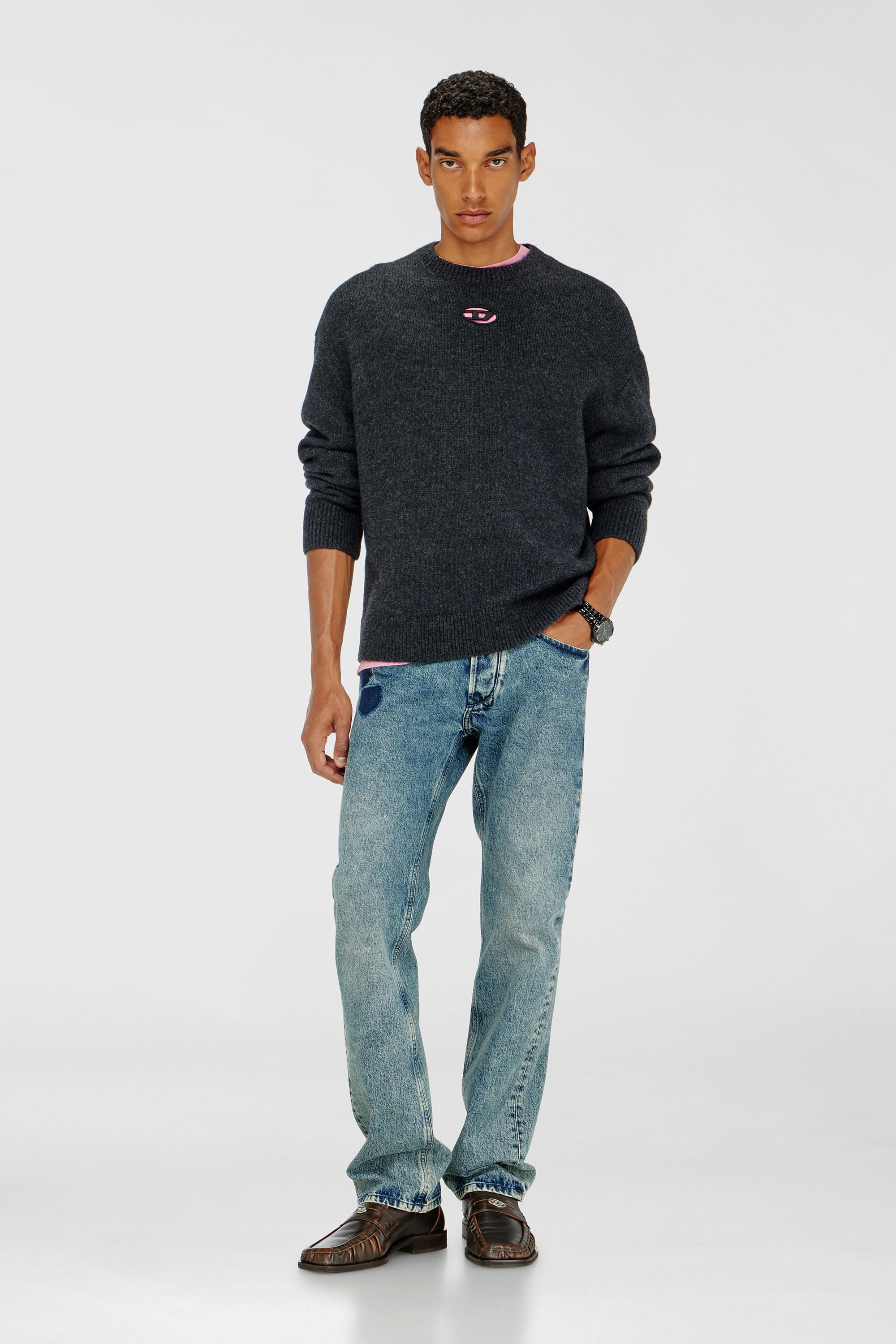 Jumper in wool and alpaca blend