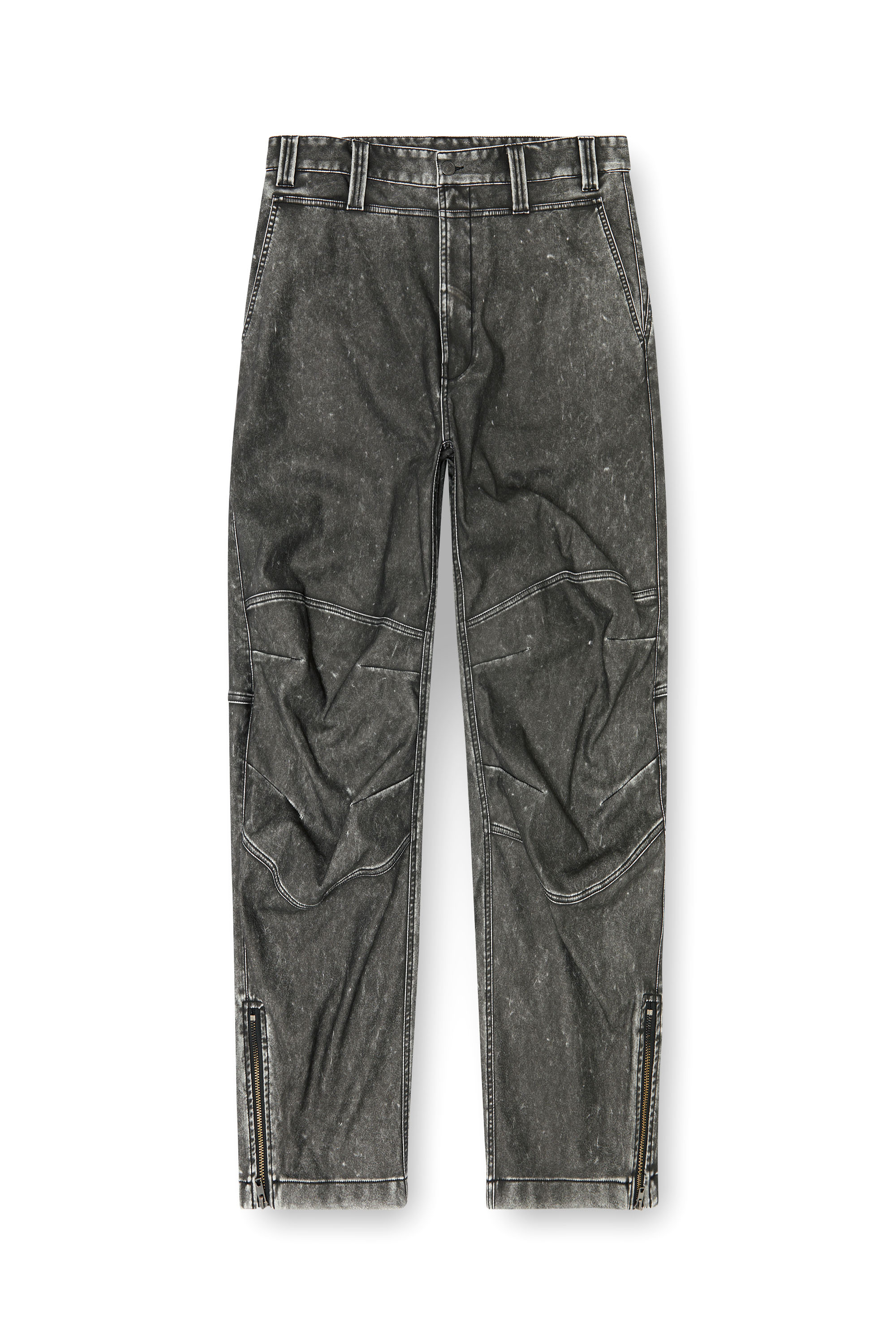 Diesel - P-DELLY-NJCJ, Man's Pants in distressed-effect bonded material in null - 2