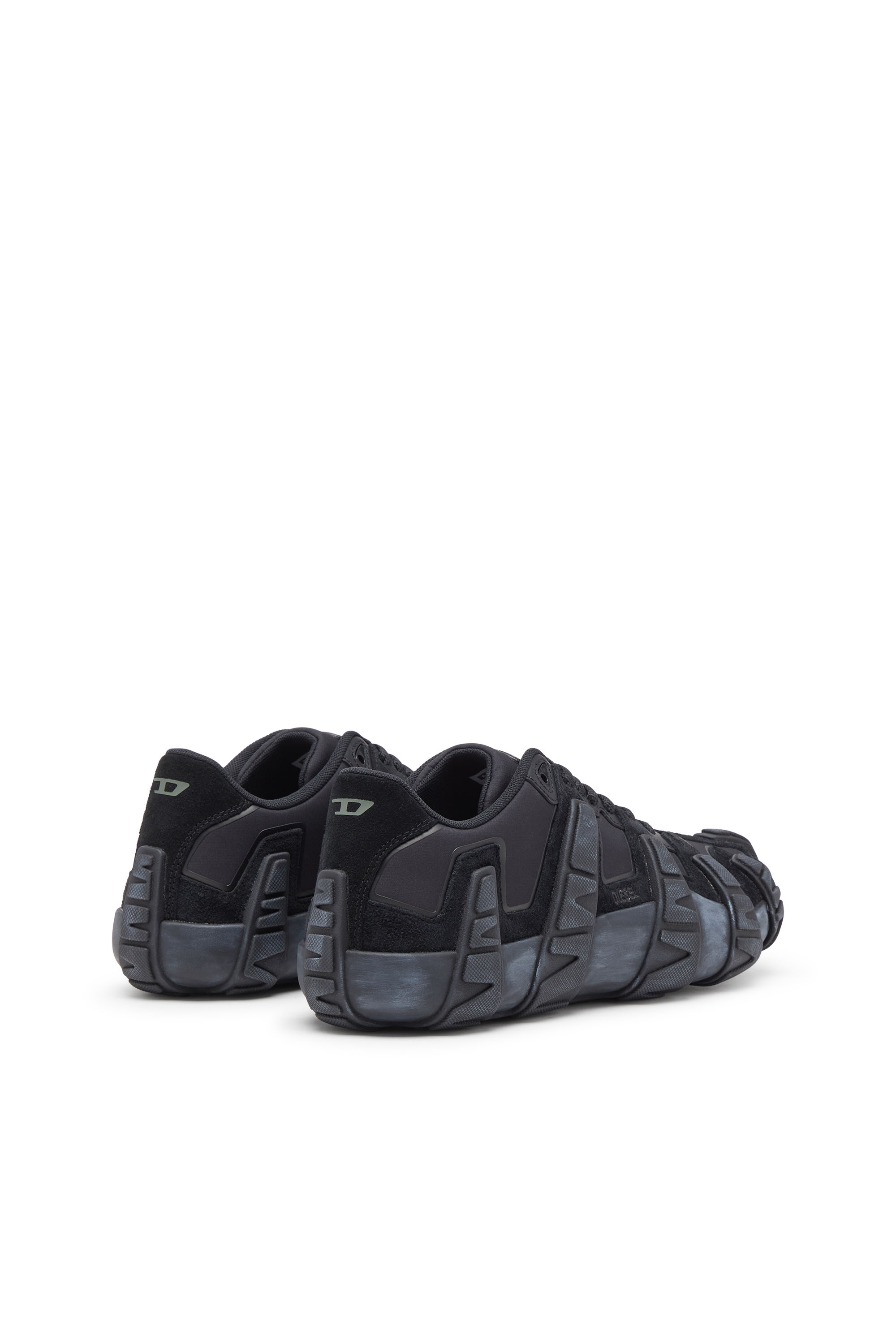 S-D-GRIFFE LOW, Black/Blue Diesel - S-D-GRIFFE LOW, Man's S-D-Griffe - Nylon sneakers in Black/Blue - 3