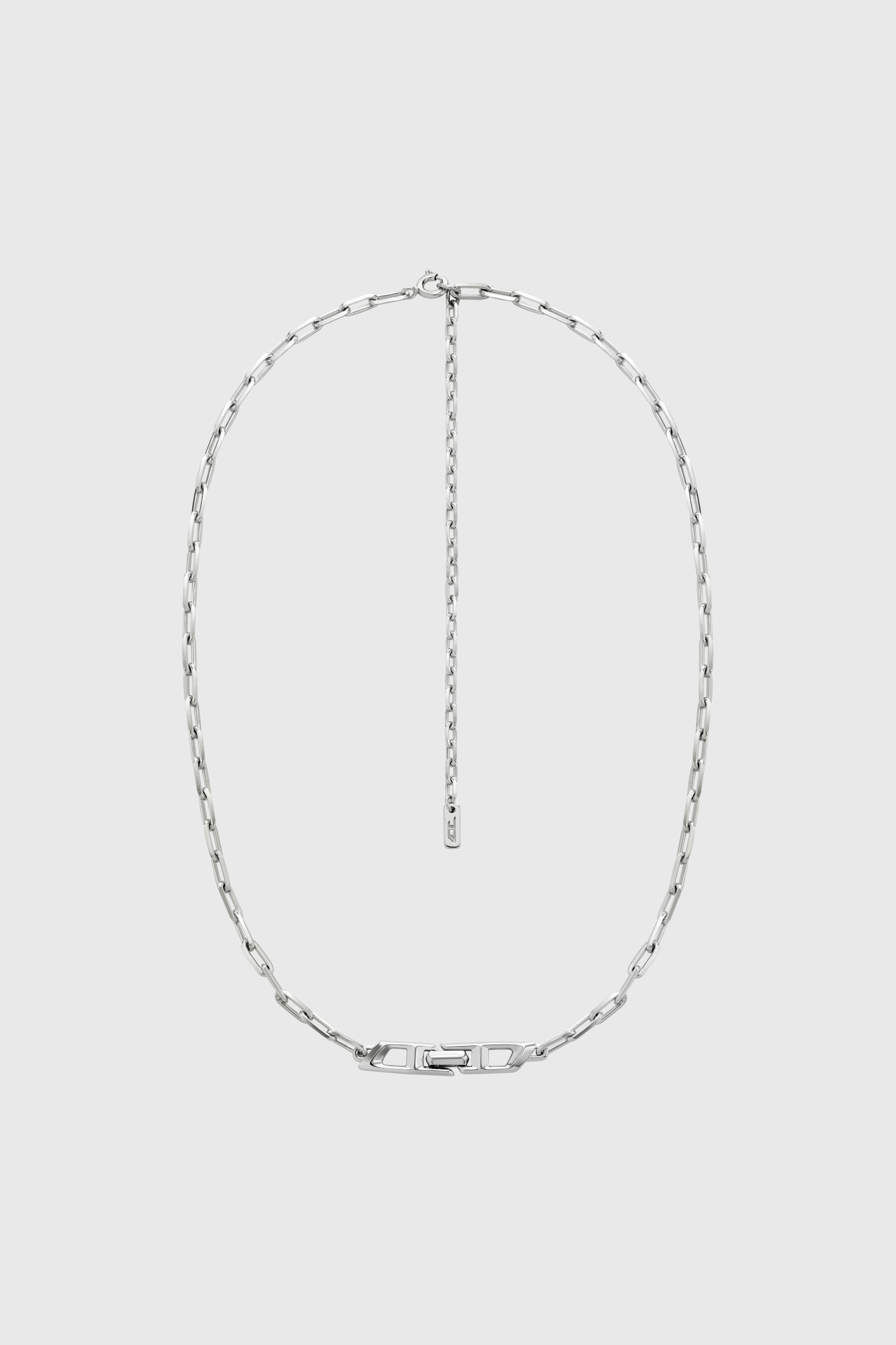 Diesel - DL1364040 STERLING SILVER JEWEL, Unisex's Sterling silver chain necklace in Silver - 1