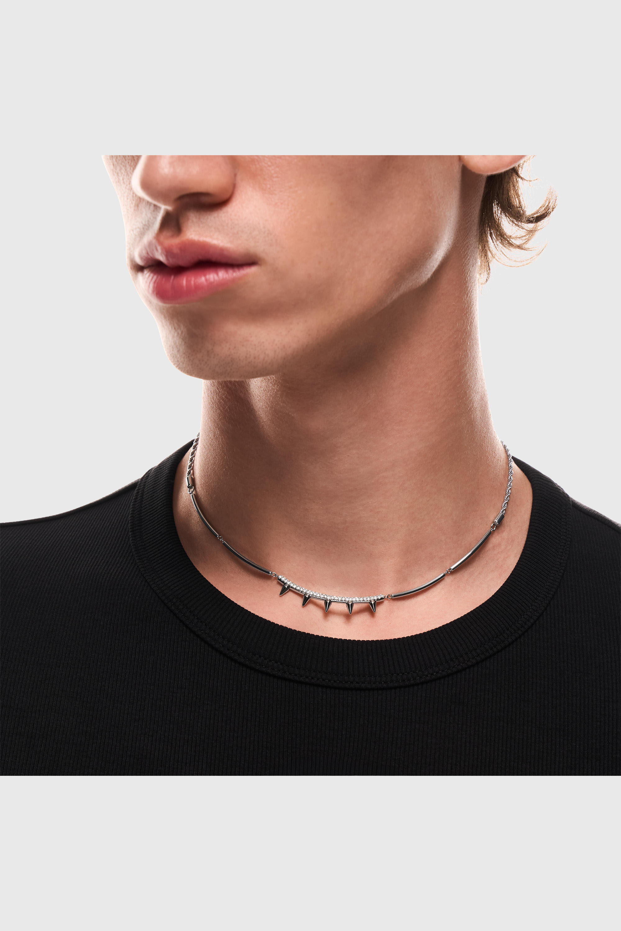 Diesel - DX1724040, Unisex's Stainless Steel Chain Necklace in Silver - 3