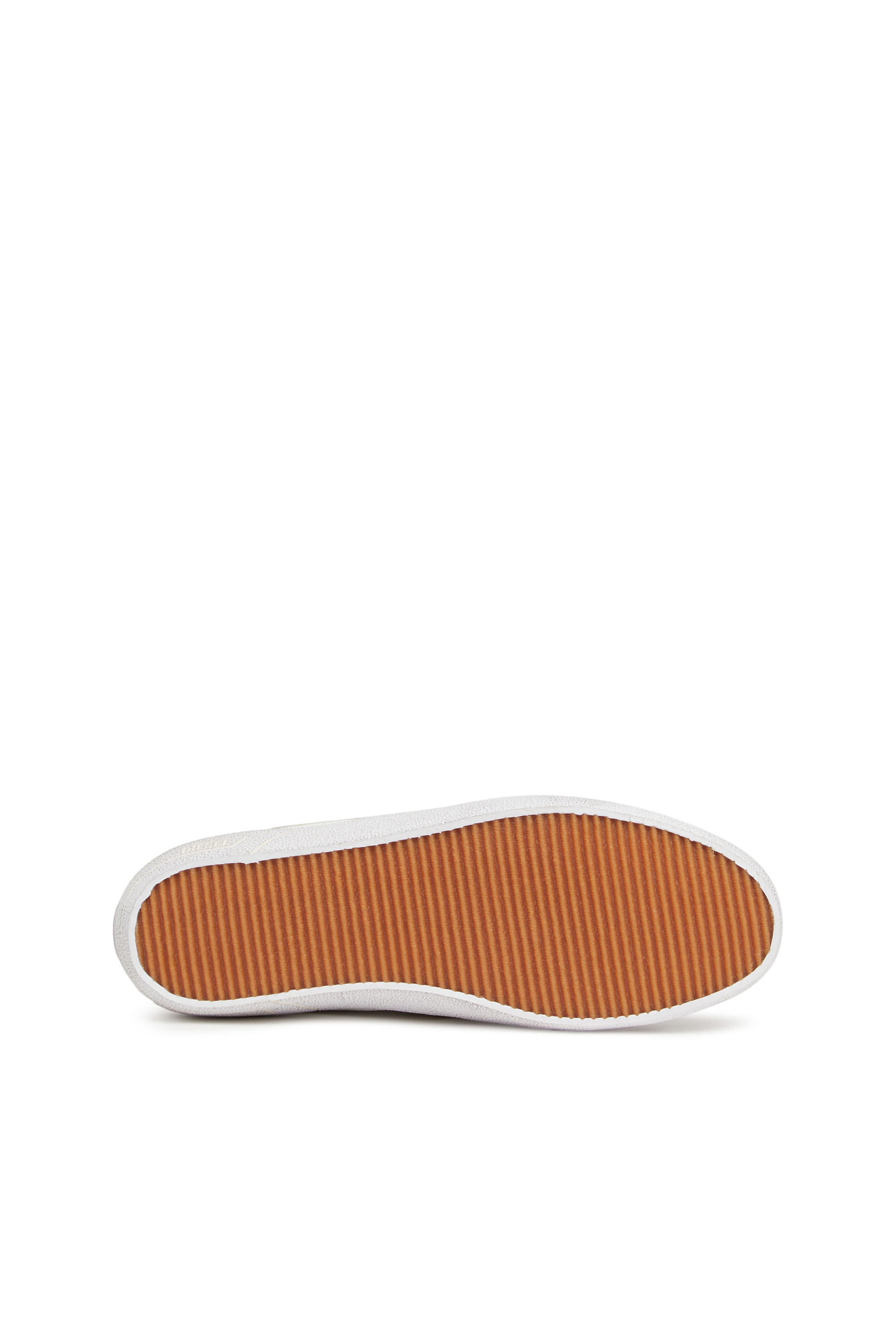 S-LEROJI LOW W, White/Yellow Diesel - S-LEROJI LOW W, Woman's S-Leroji Low W - Low-top sneakers with metallic D logo in White/Yellow - 3