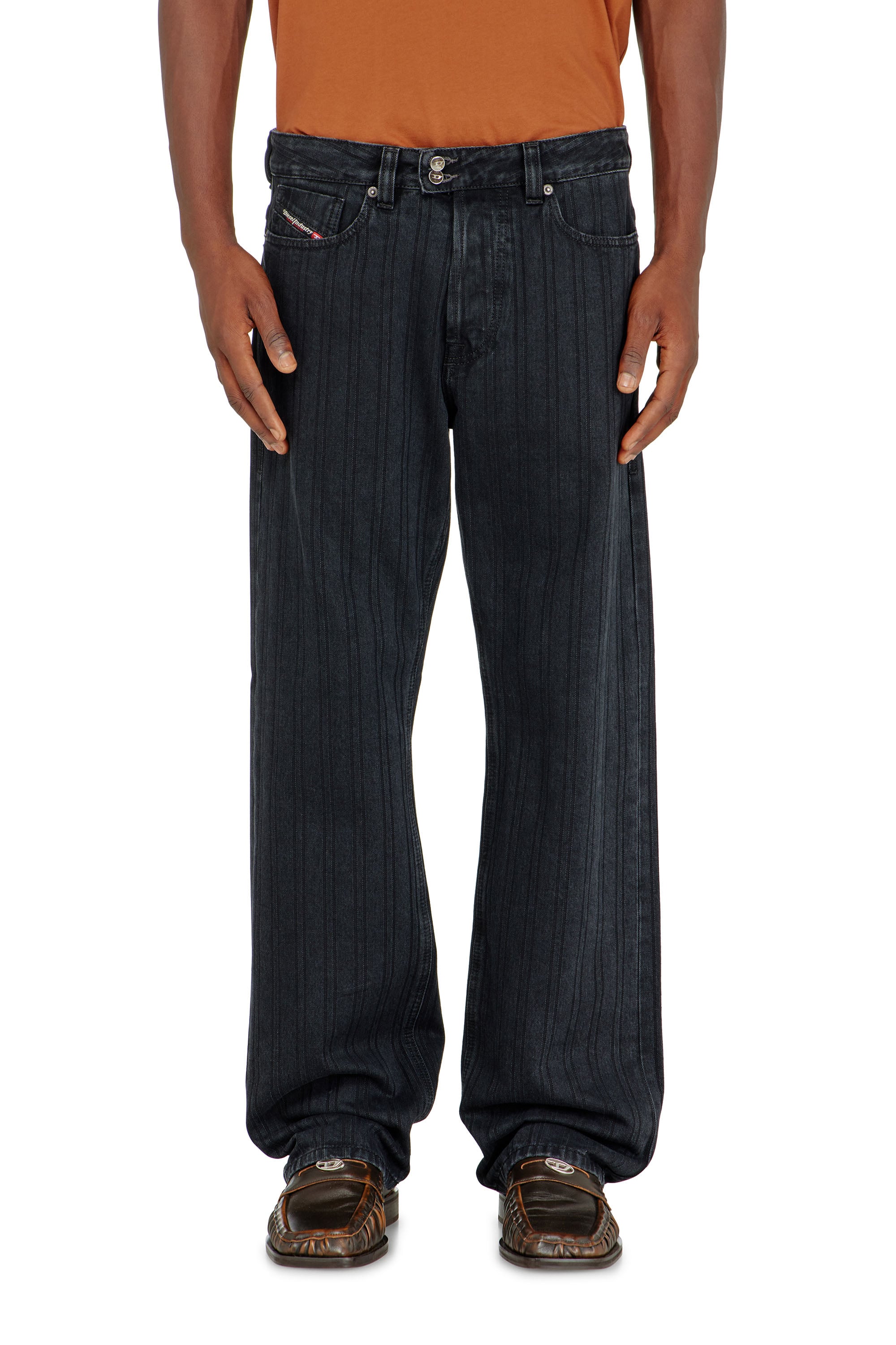 Diesel - Man's Relaxed Jeans 1980 D-Eeper 09Q12, Black/Dark grey - 4