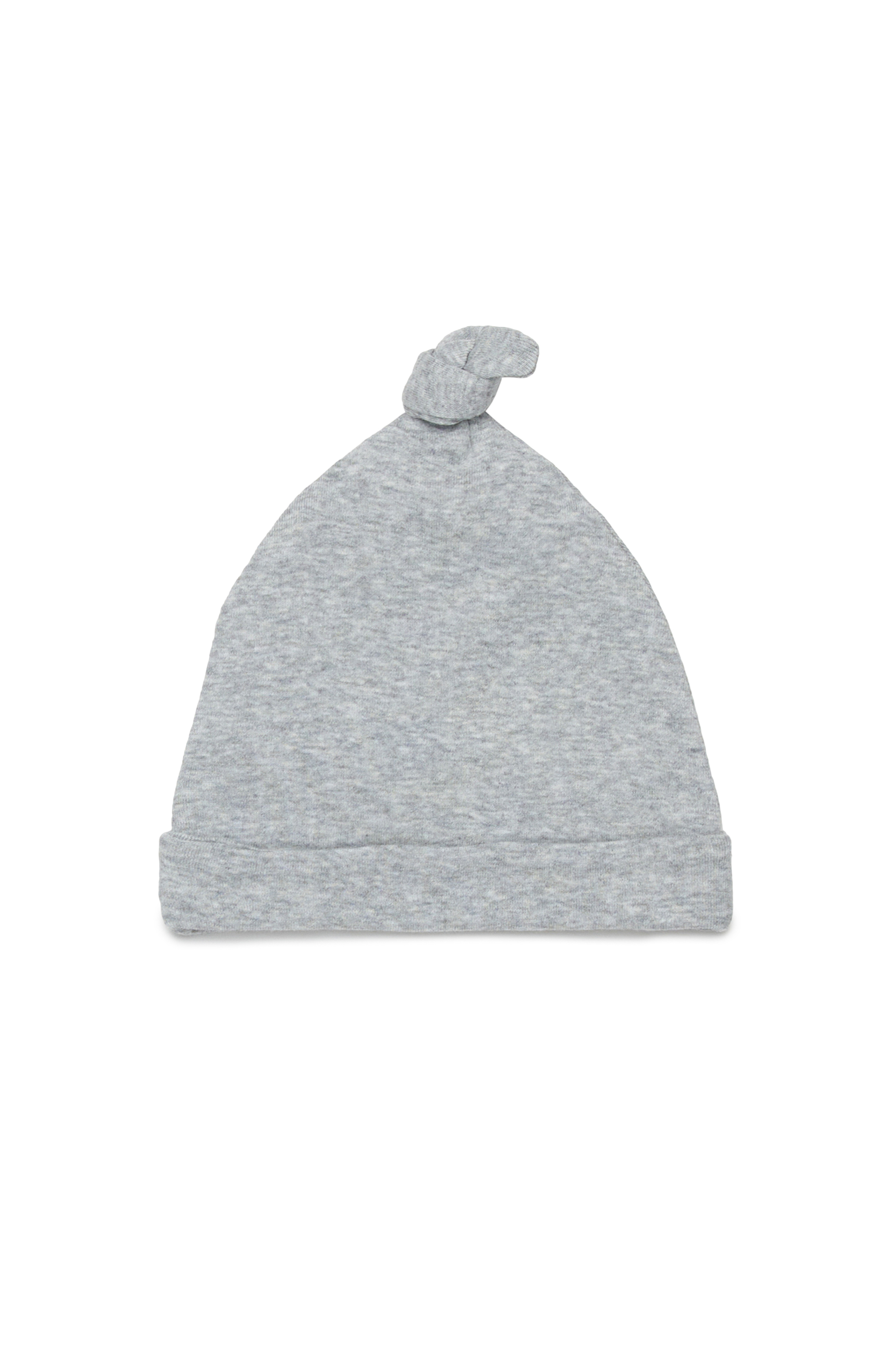 Diesel - FAMOUS-NB, Unisex's Knotted baby beanie with Oval D logo in Grey - 2