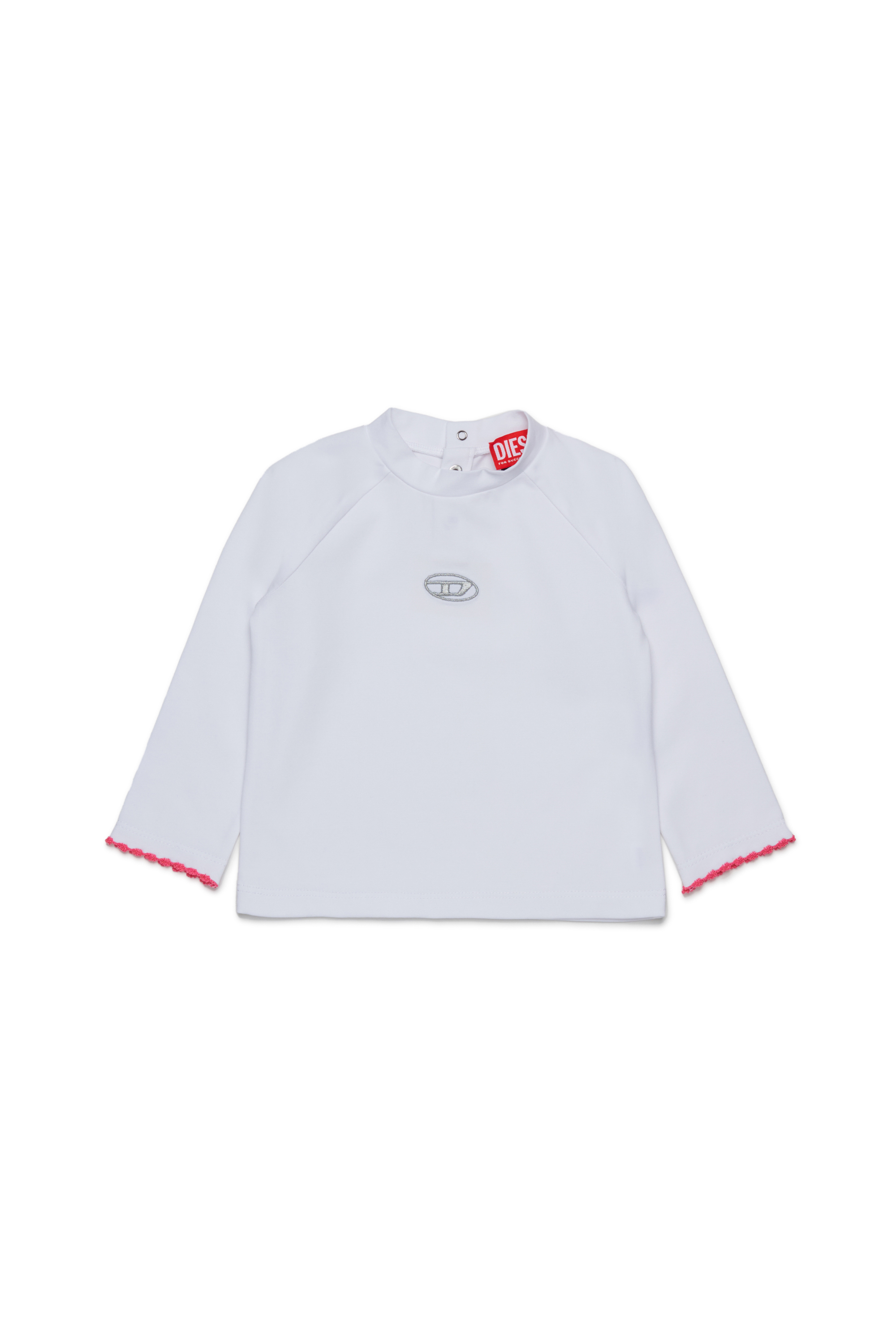 Diesel - TRESPYB, Woman's Cotton T-shirt with embroidered logo in White - 1