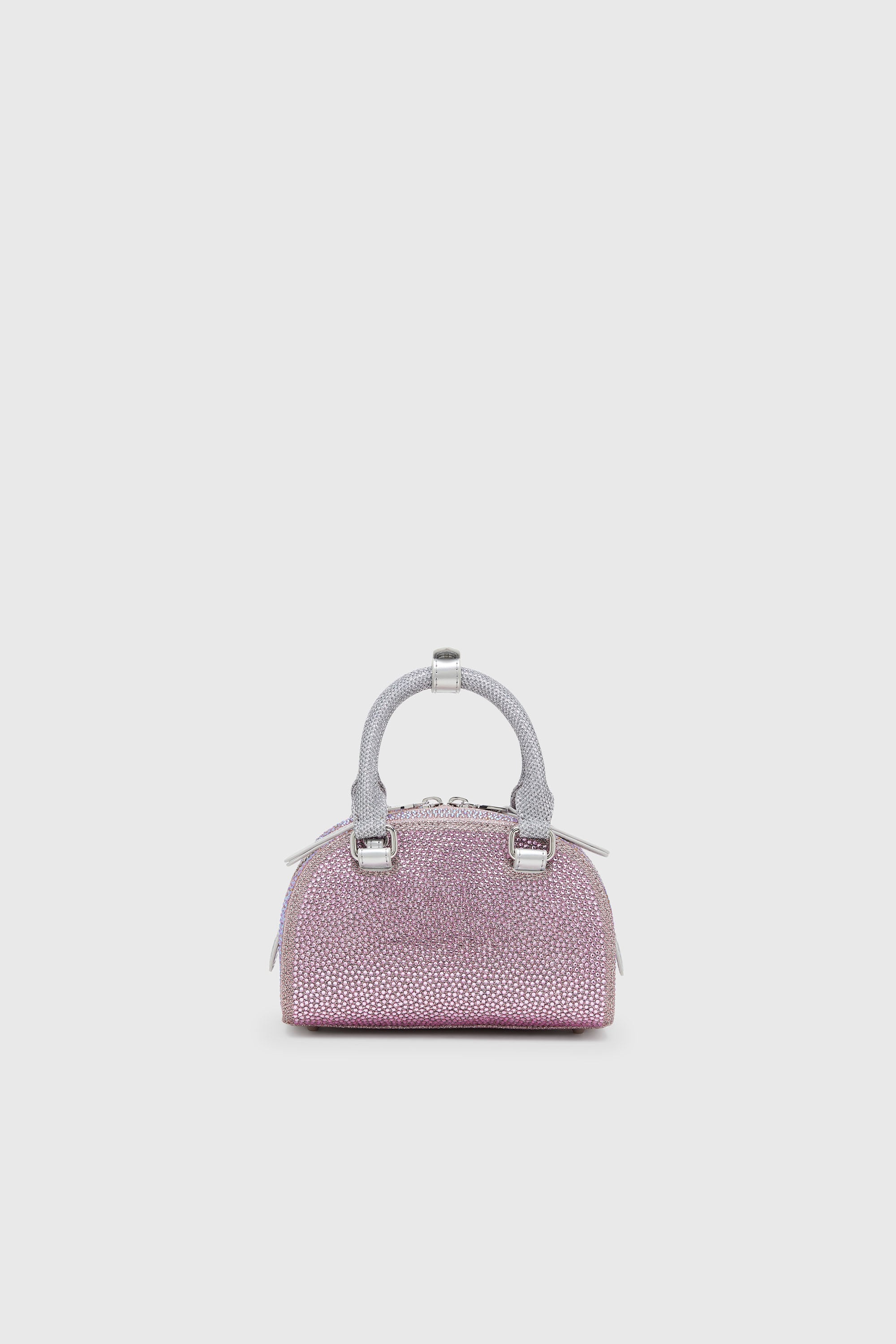 Diesel - 1DR DOME CROSSBODY, Woman's 1DR Dome - Small bowling bag in crystal Lurex in Pink - 2