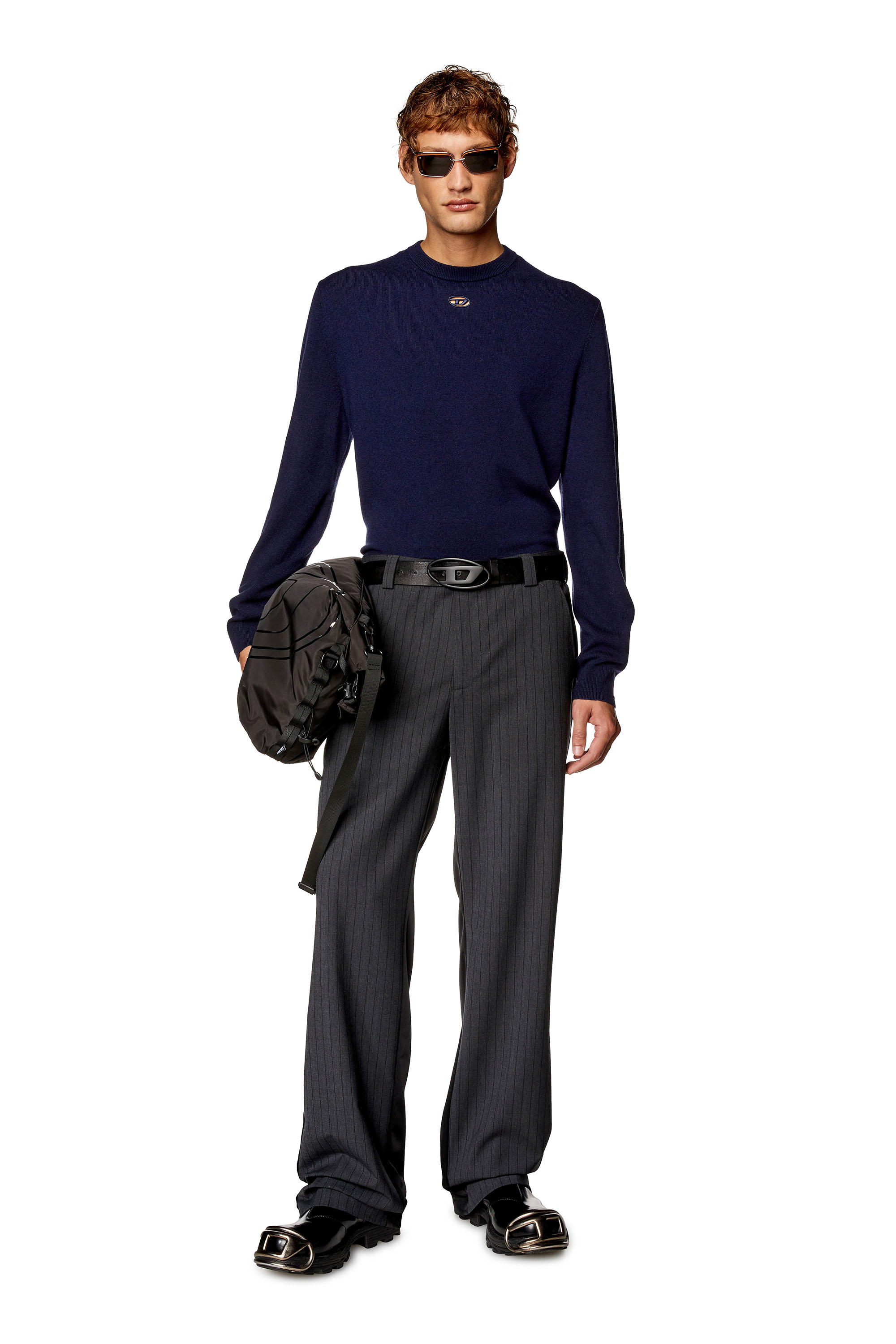 Diesel - K-VIERI, Man Wool and cashmere jumper in Blue - Image 2