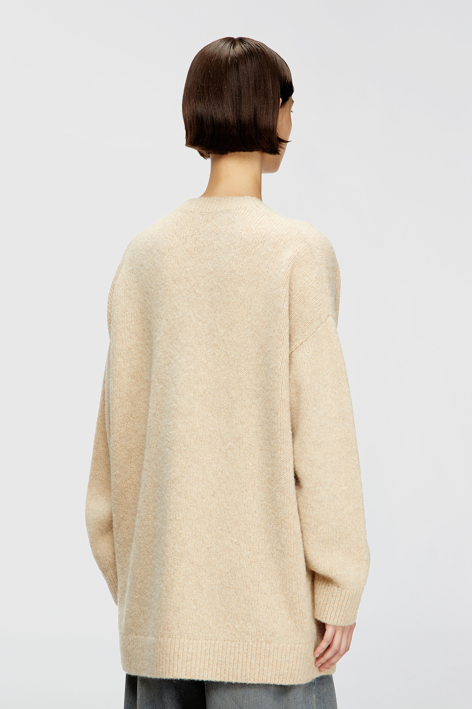 Diesel - M-AREELA, Woman's Cardigan in wool and alpaca blend in Beige - 4