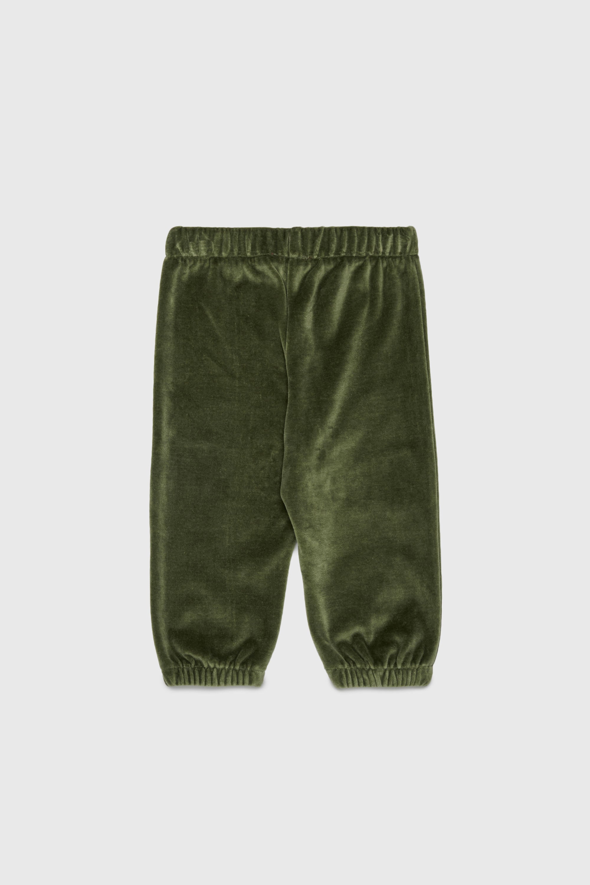Diesel - PHENIB, Man's Velvet sweatpants with Oval D embroidery in Green - 2