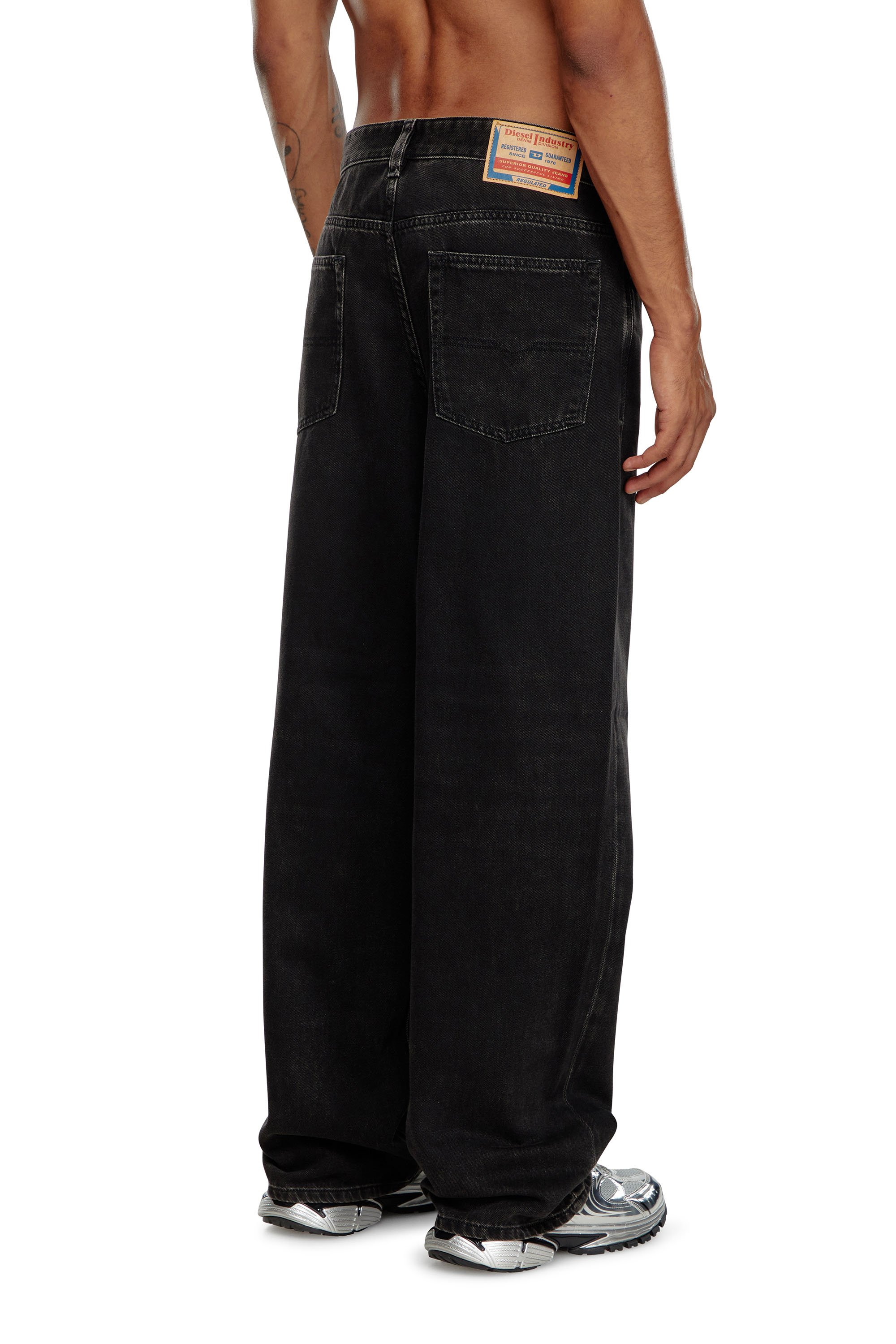 Relaxed Jeans 2001 D-Macro 09I35, Black/Dark grey Diesel - Man's Relaxed Jeans 2001 D-Macro 09I35, Black/Dark grey - 4