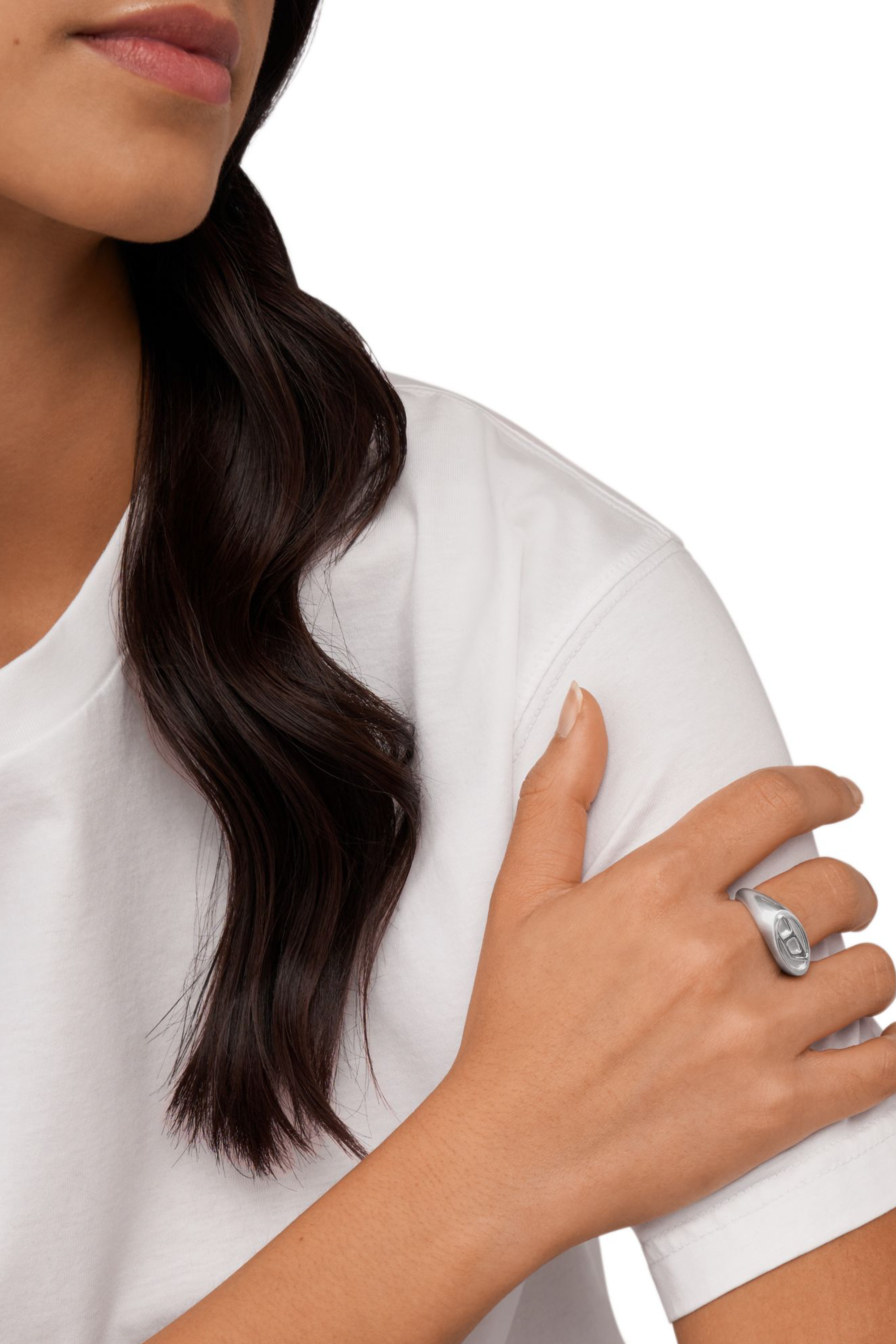 Diesel - DX1475, Unisex's Stainless steel signet ring in Silver - 3