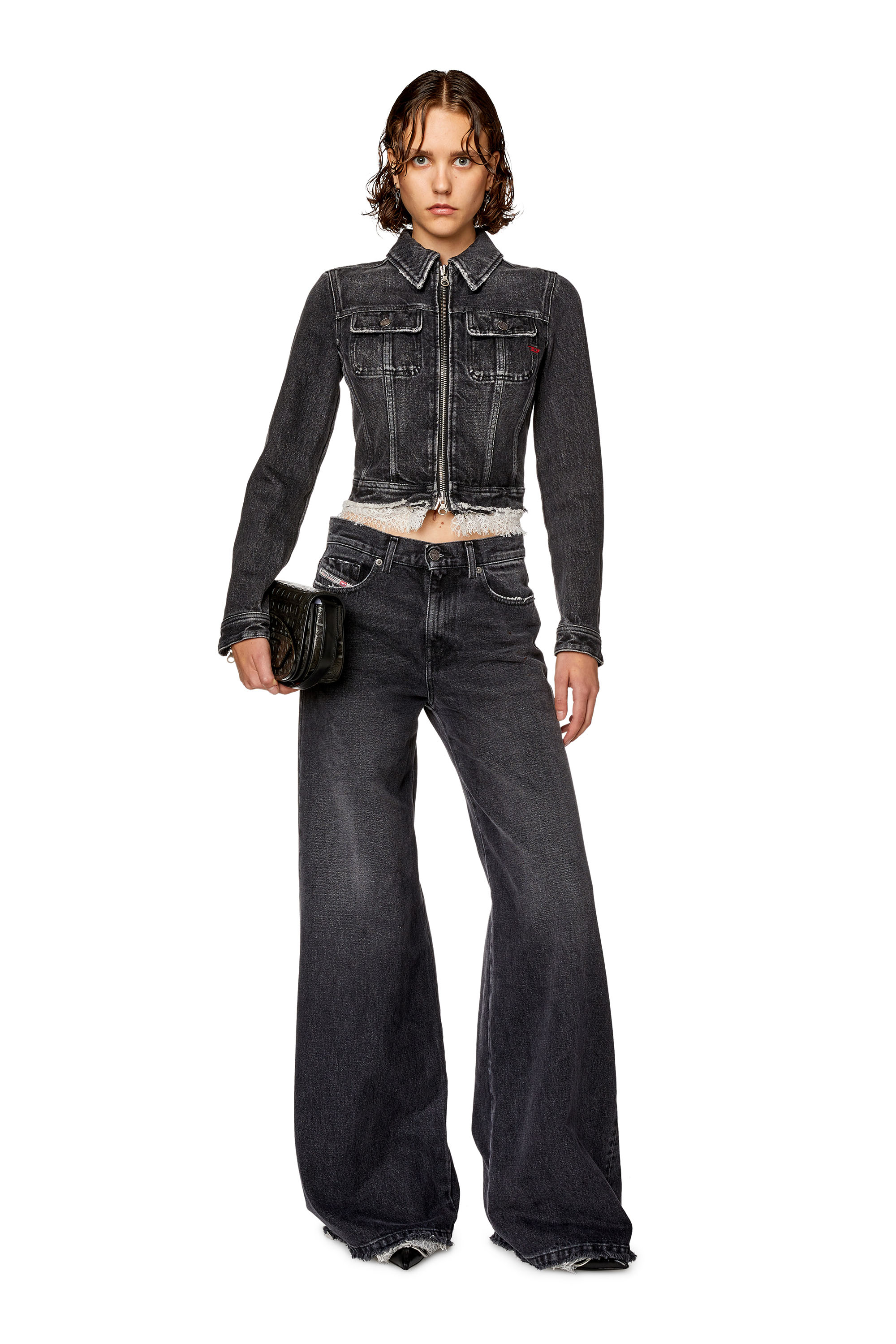 Diesel - Bootcut and Flare Jeans 1978 D-Akemi 007S2, Black/Dark grey - Image 1