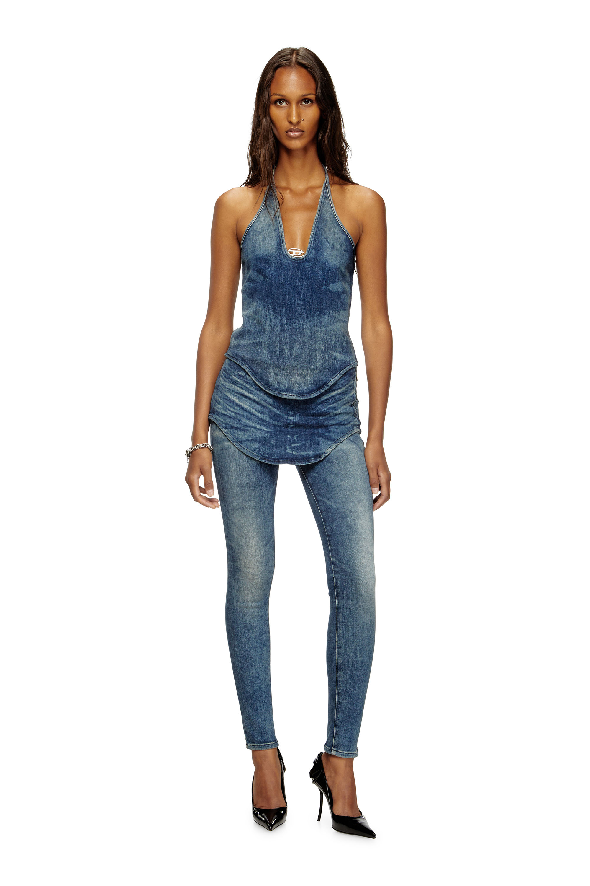 Slim Jeans D-Gnol 09M95, Medium blue Diesel - Woman's Slim Jeans D-Gnol 09M95, Medium blue - 1