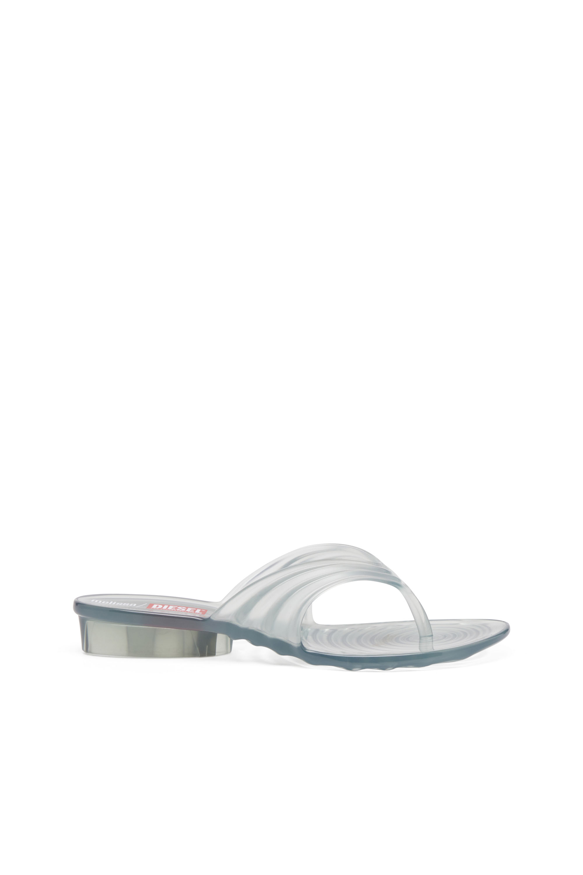 Diesel - MELISSA QUANTUM THONG, Woman's Sculptural flip-flops in Melflex® in Light Grey - 1