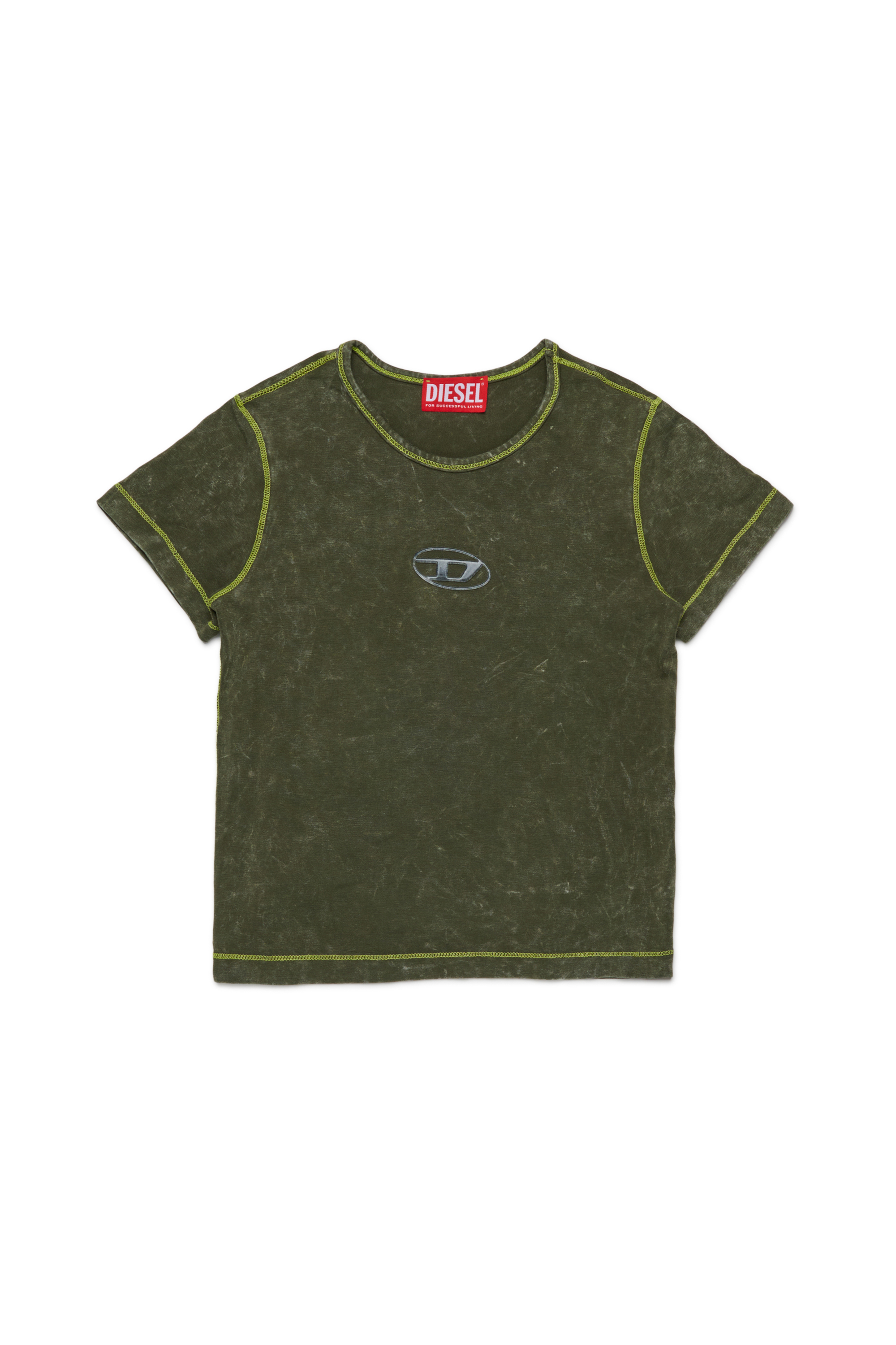 Diesel - TIPPY, Woman's Front logo T-shirt in Green - 1