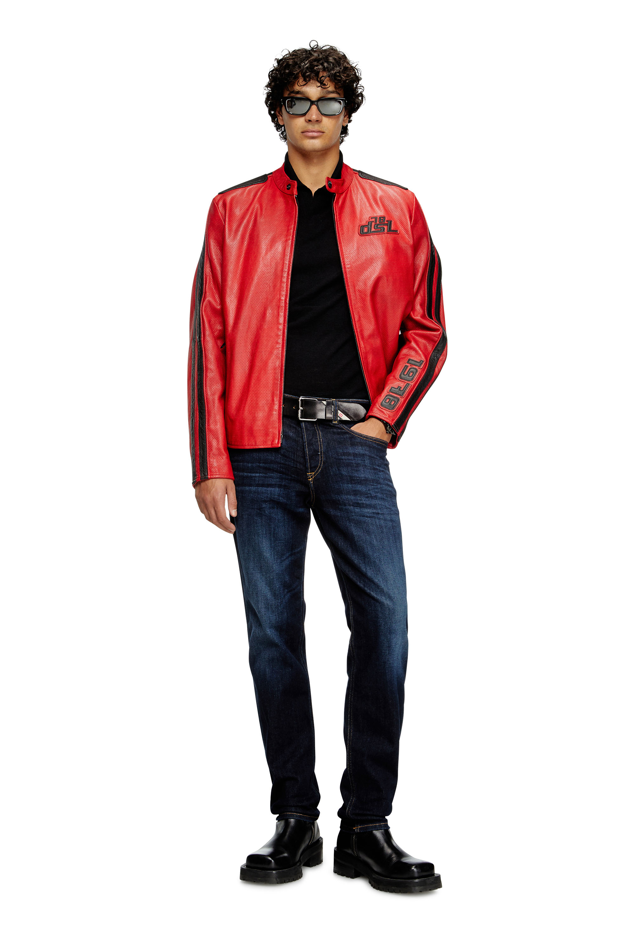 Diesel - K-GLARE, Man's Wool jumper with polo collar in Black - 2