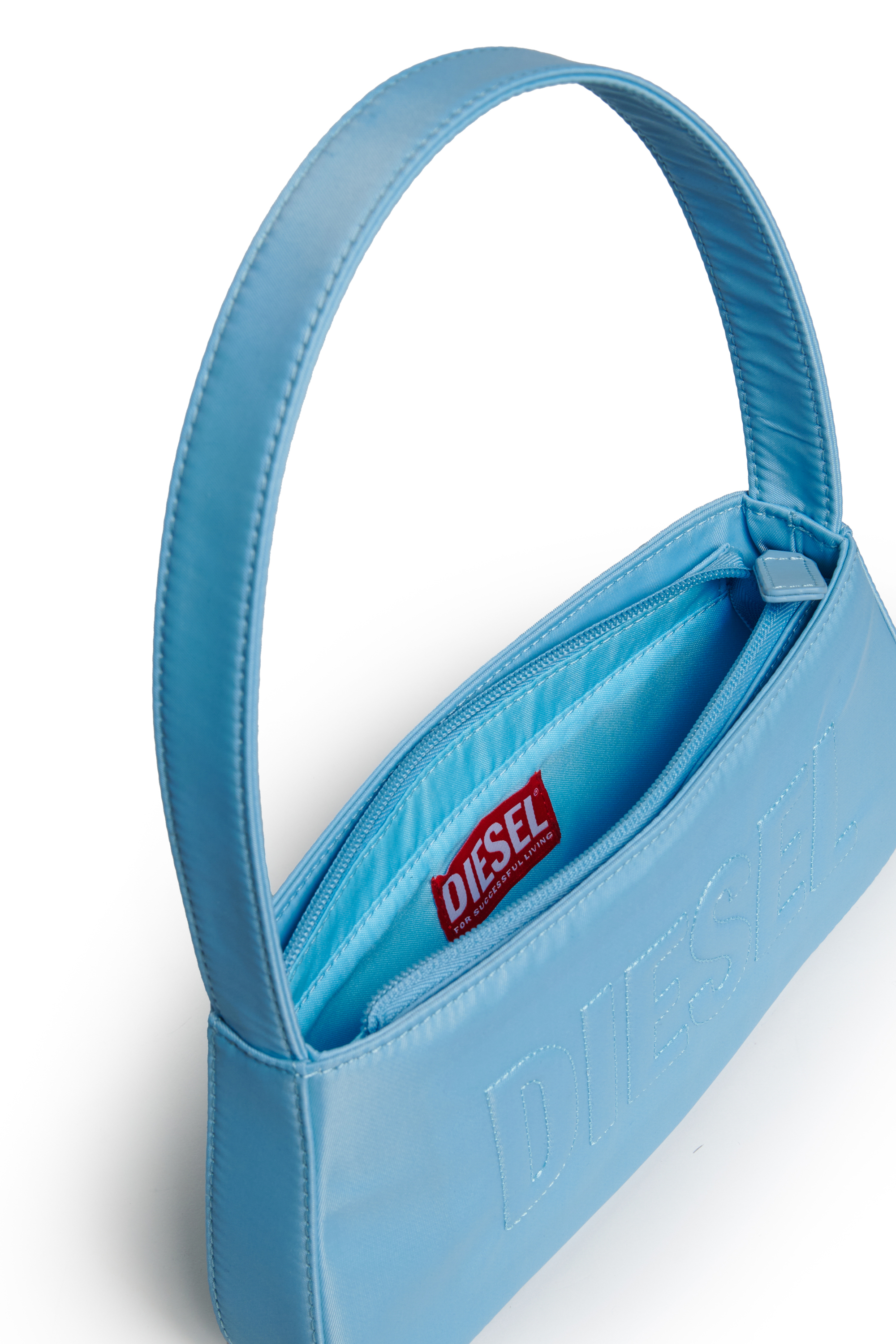 Diesel - WDELIA, Woman's WDELIA Nylon bag with embroidered logo in Blue - 5