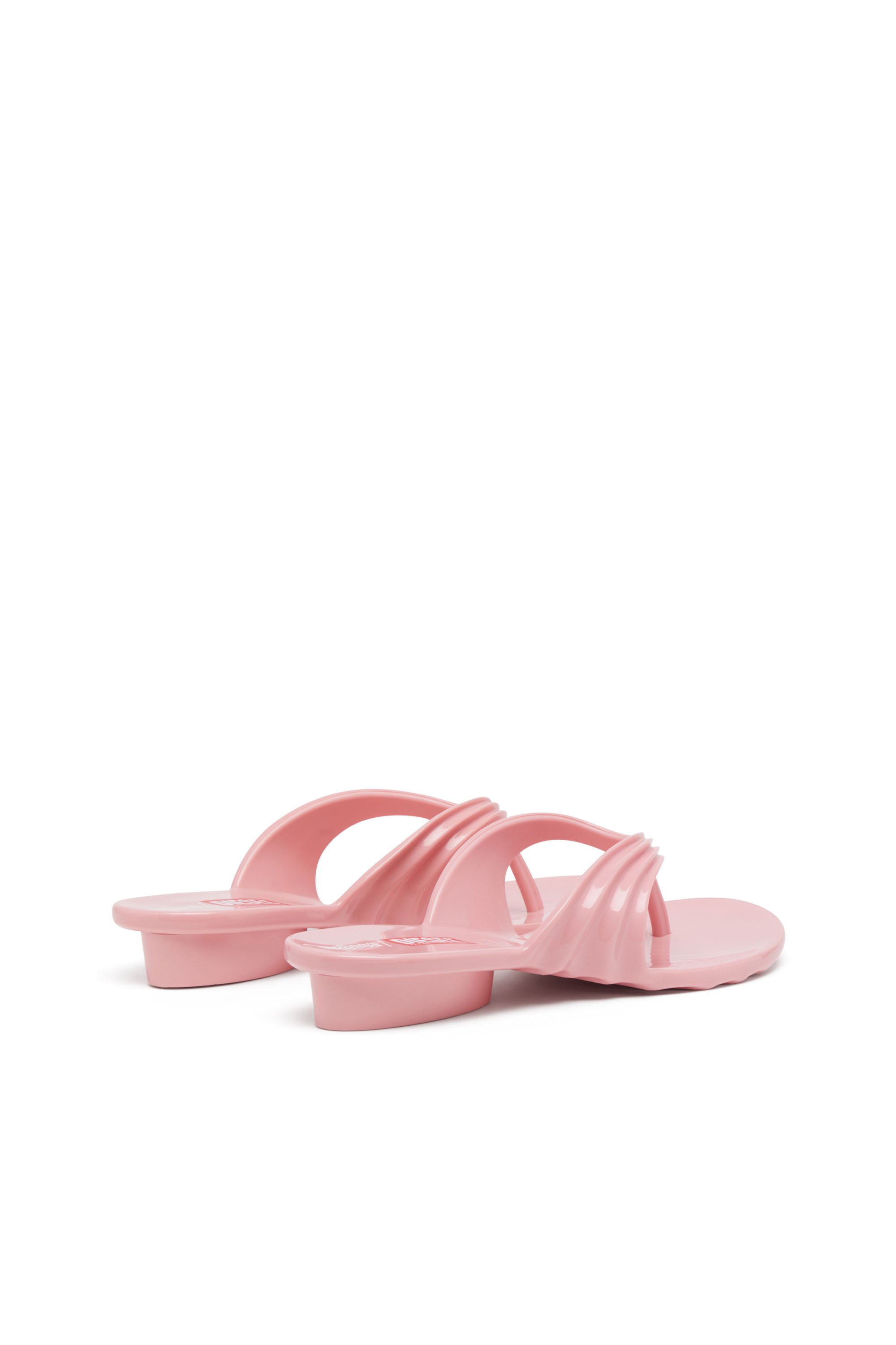 Diesel - MELISSA QUANTUM THONG, Woman's Sculptural flip-flops in Melflex® in Pink - 4