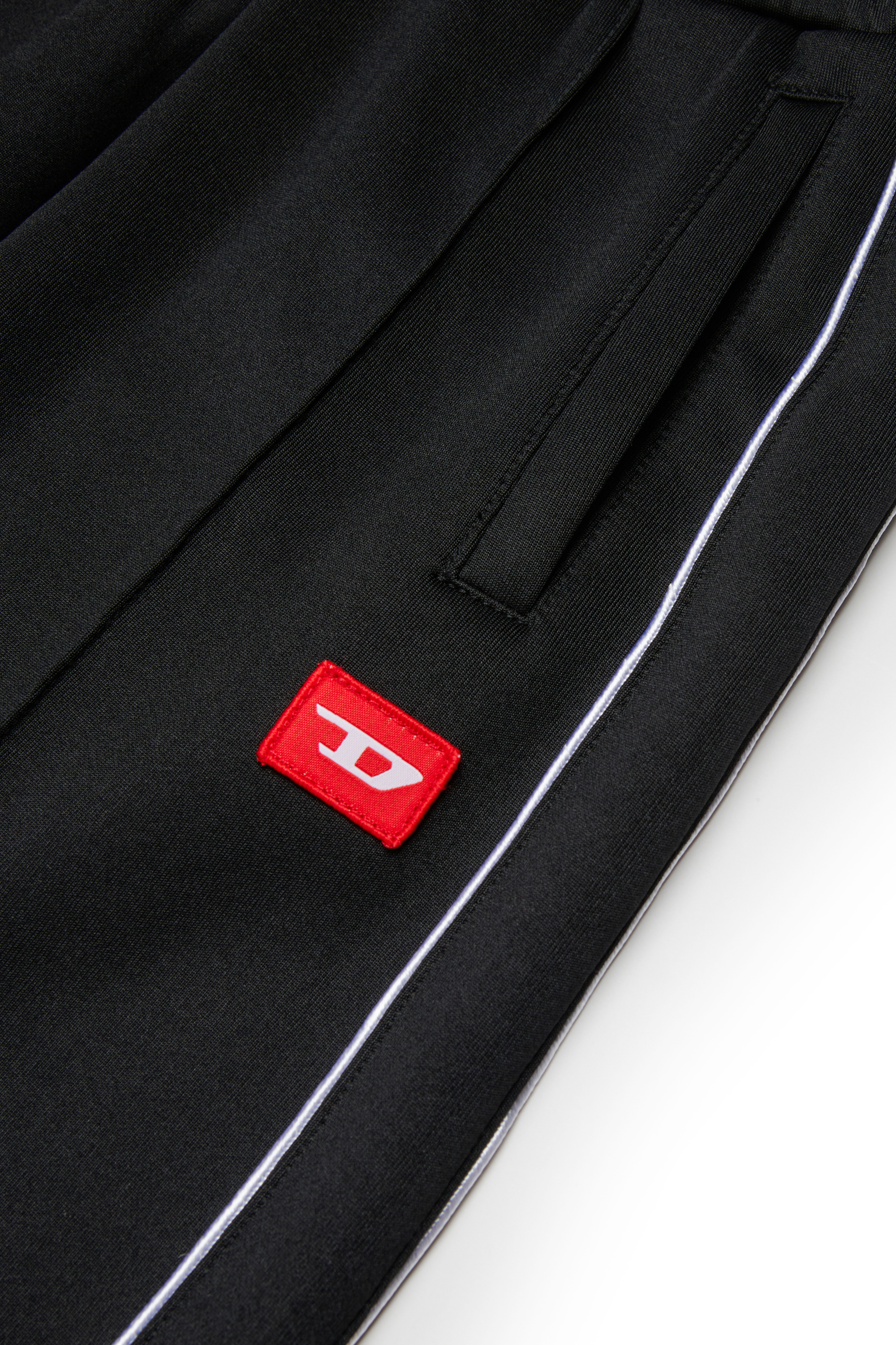 Diesel - PZAMPERD, Man's Cotton pants with side stripes in Black - 4