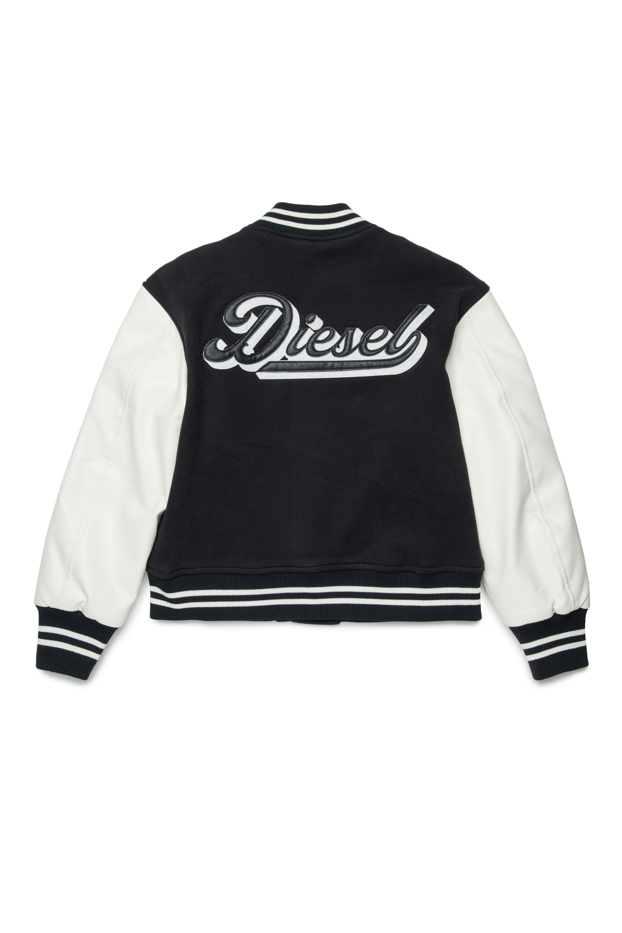 Diesel - JBIRKYE, Man's Jacket with contrast sleeves and embroidery in Black - 2