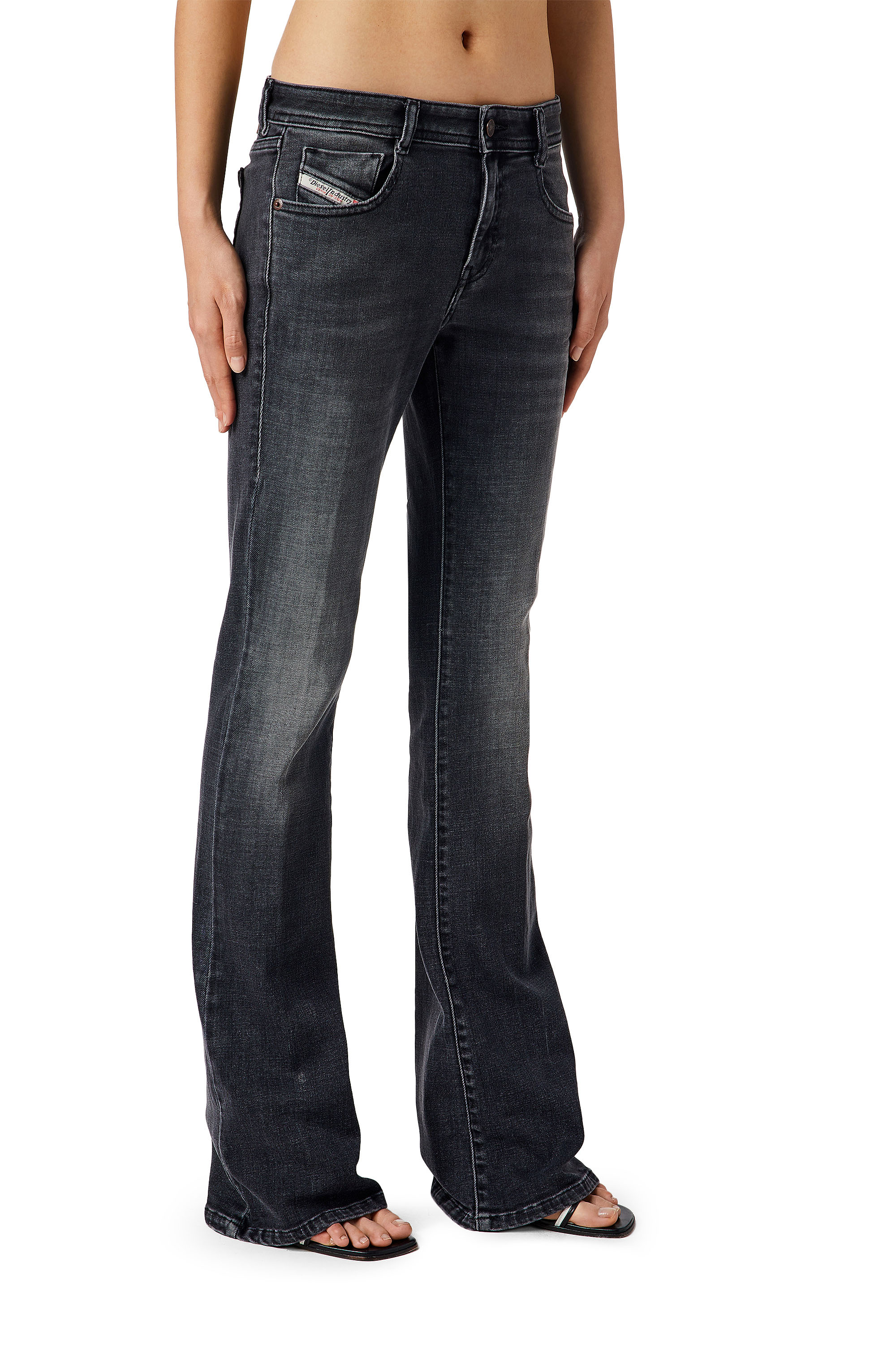 Diesel - 1969 D-EBBEY 0EIAG Bootcut and Flare Jeans, Black/Dark grey - Image 3