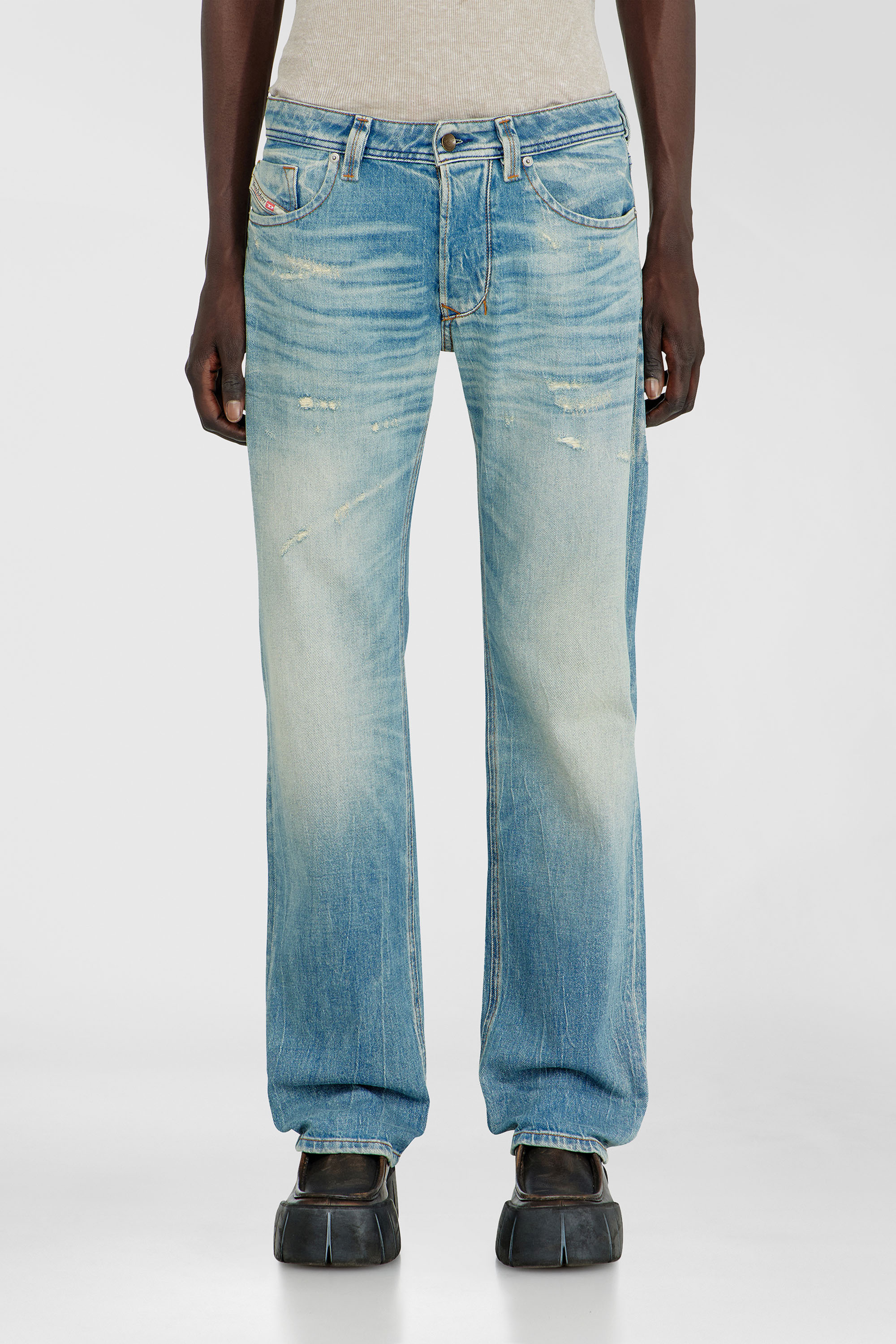 Diesel - Man's Regular Jeans 1985 Larkee 09P33, Light Blue - 4