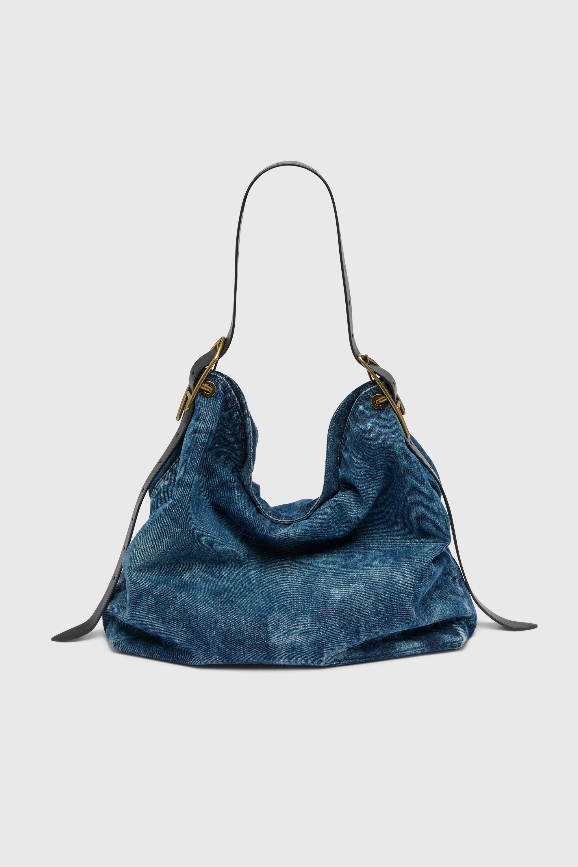Diesel - D-LINE HOBO L, Woman's D-Line-Denim hobo bag in Medium blue - 2
