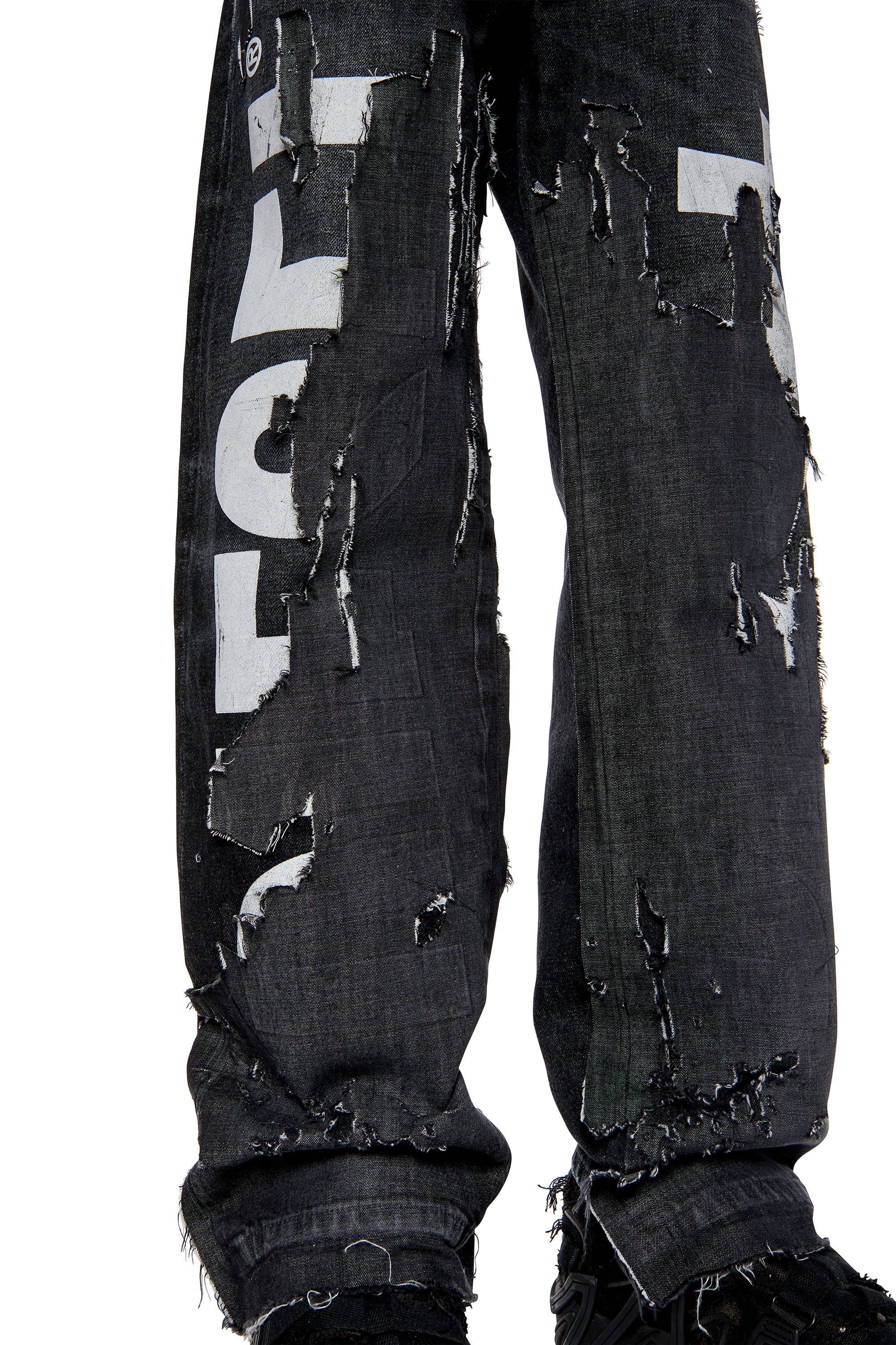 Diesel - 2010 D-Macs 007Q7 Straight Jeans, Black/Dark grey - Image 3