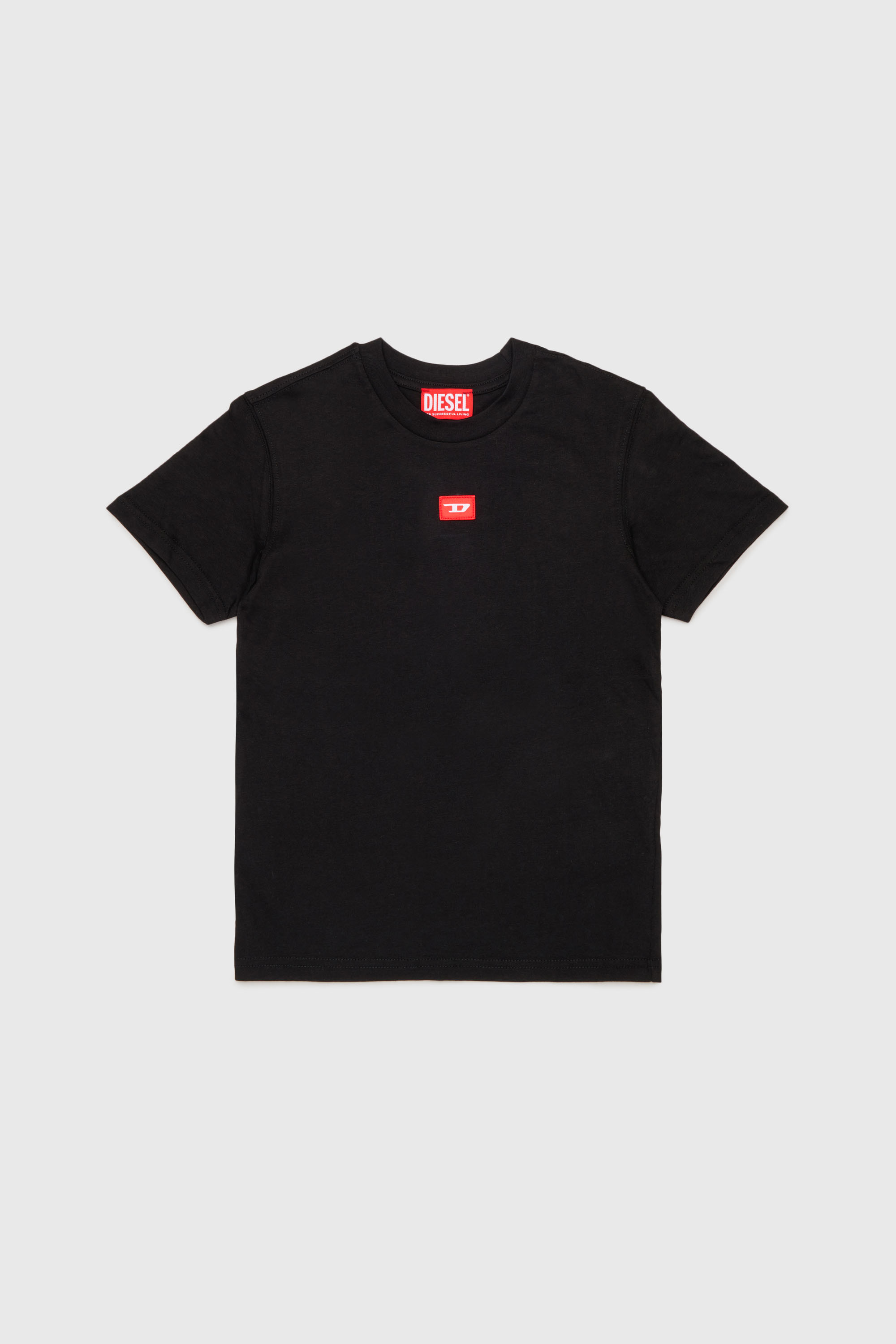 Diesel - TXDIEGO, Man's Cotton T-shirt with patch in Black - 1
