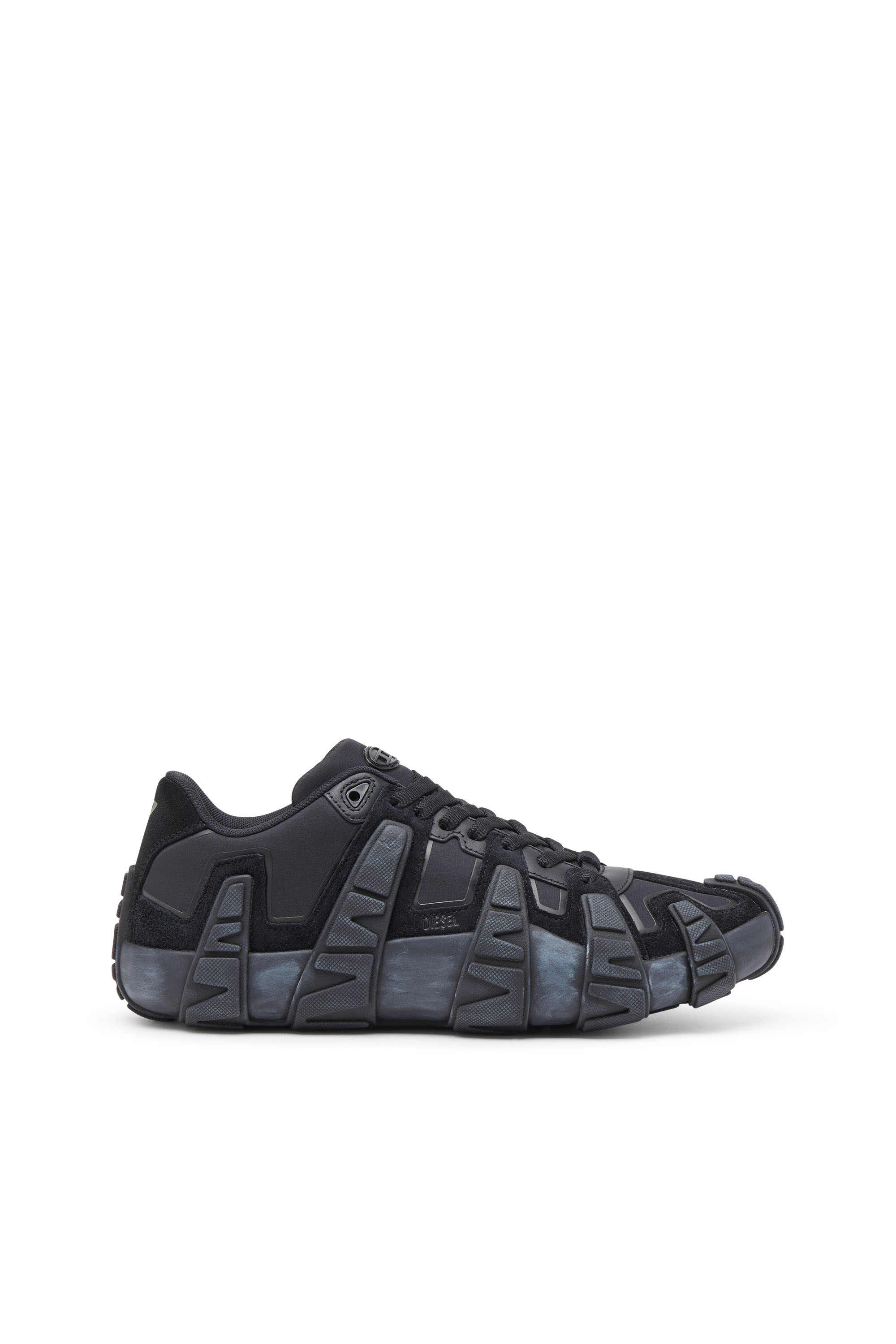 S-D-GRIFFE LOW, Black/Blue Diesel - S-D-GRIFFE LOW, Man's S-D-Griffe - Nylon sneakers in Black/Blue - 1