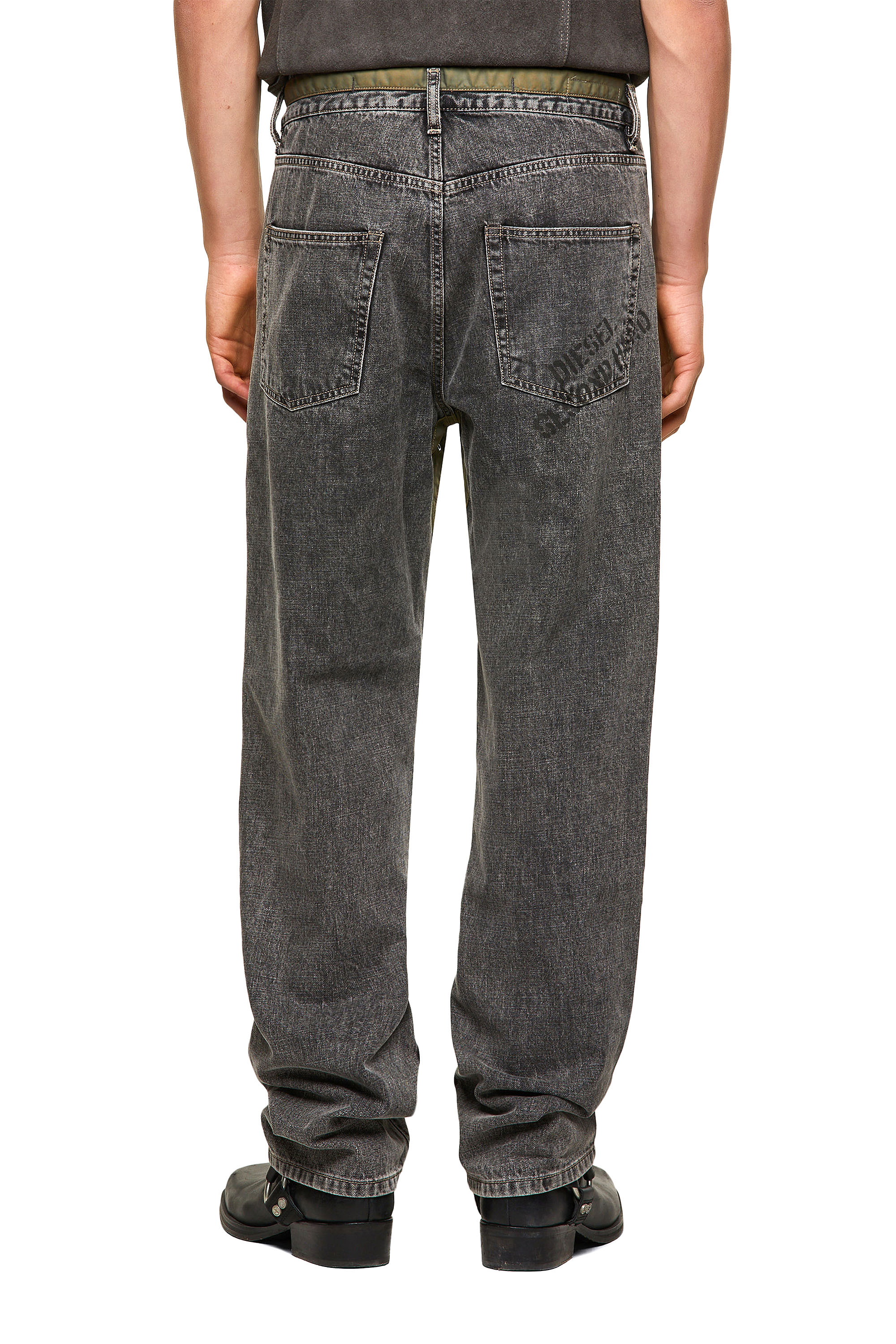 Diesel - DxD-P2 0CBBH Straight Jeans, Black/Dark grey - Image 2
