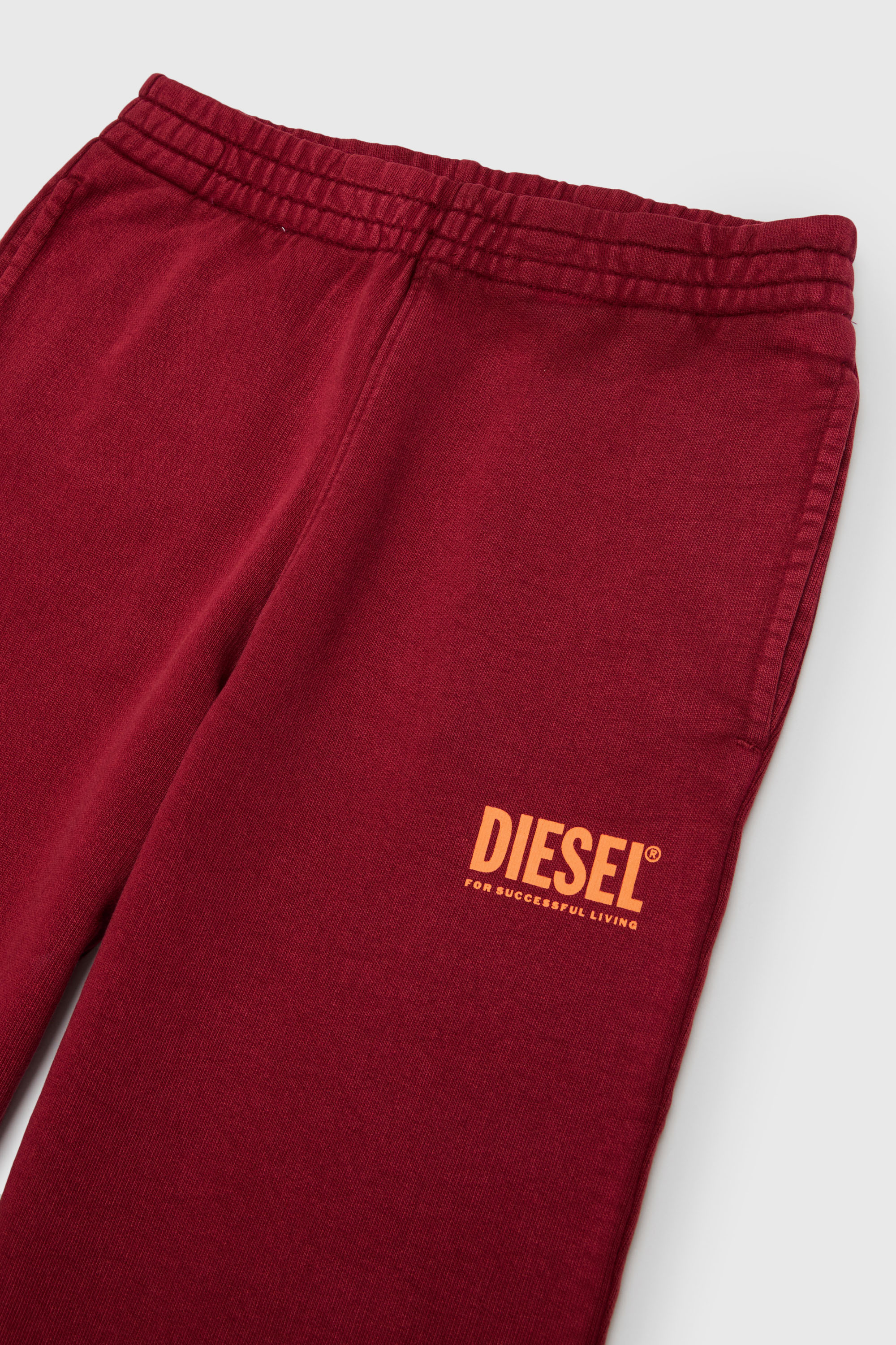 Diesel - PTISEL, Man's Cotton sweatpants with logo print in Red - 3
