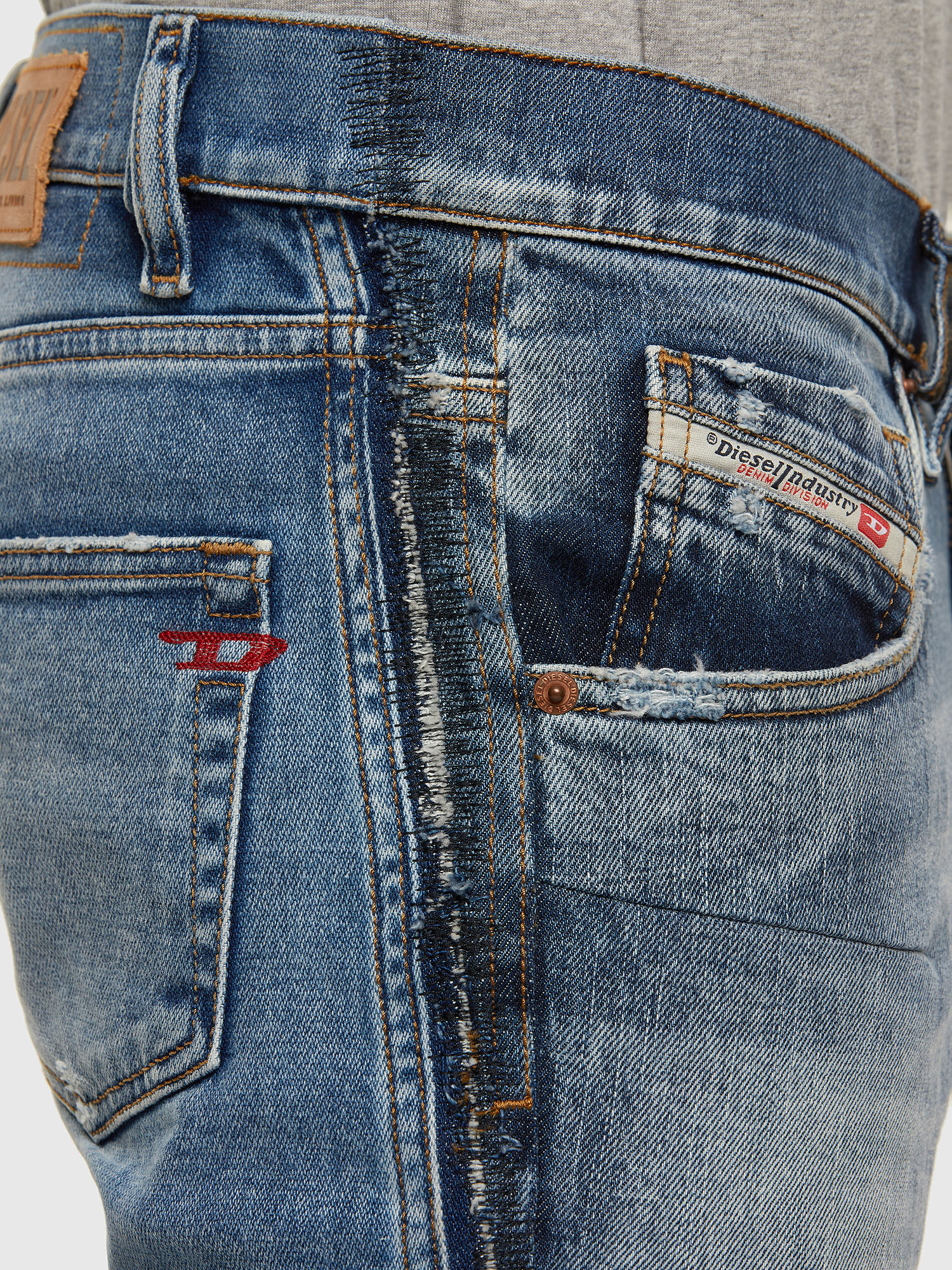 D-Strukt 009GE Man: Slim Medium blue Jeans | Diesel