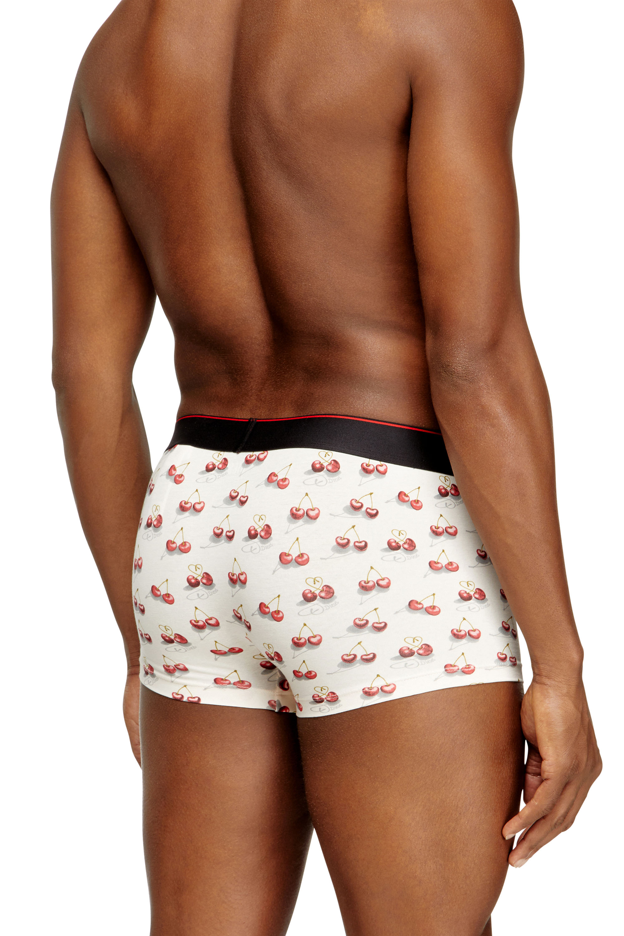 Diesel - DAMIEN-GFT-3PACK, Man's 3-pack of cherry-heart boxer shorts in White - 4