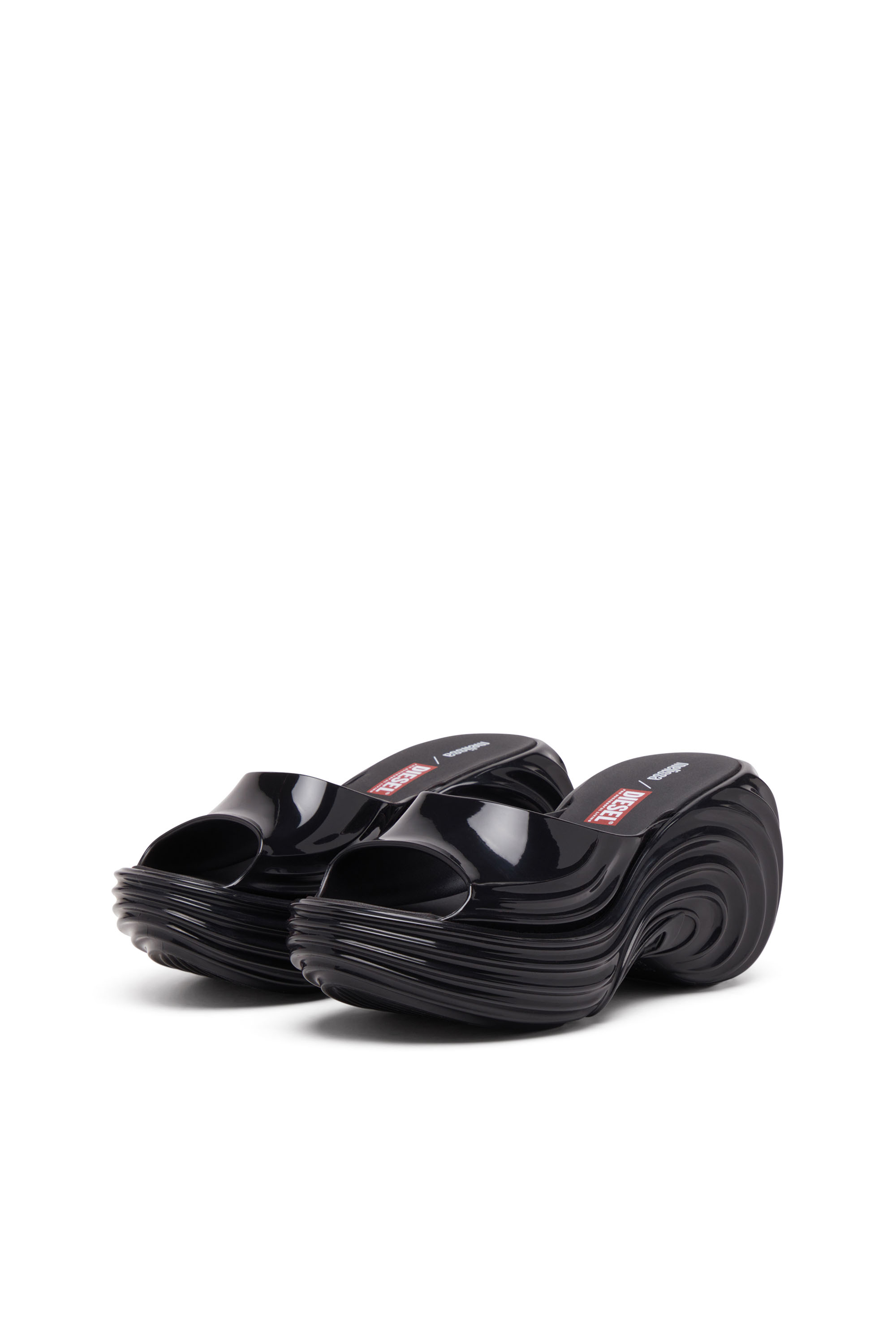 MELISSA QUANTUM PLATFORM, Black Diesel - MELISSA QUANTUM PLATFORM, Woman's Platform mule in Melflex® in Black - 9
